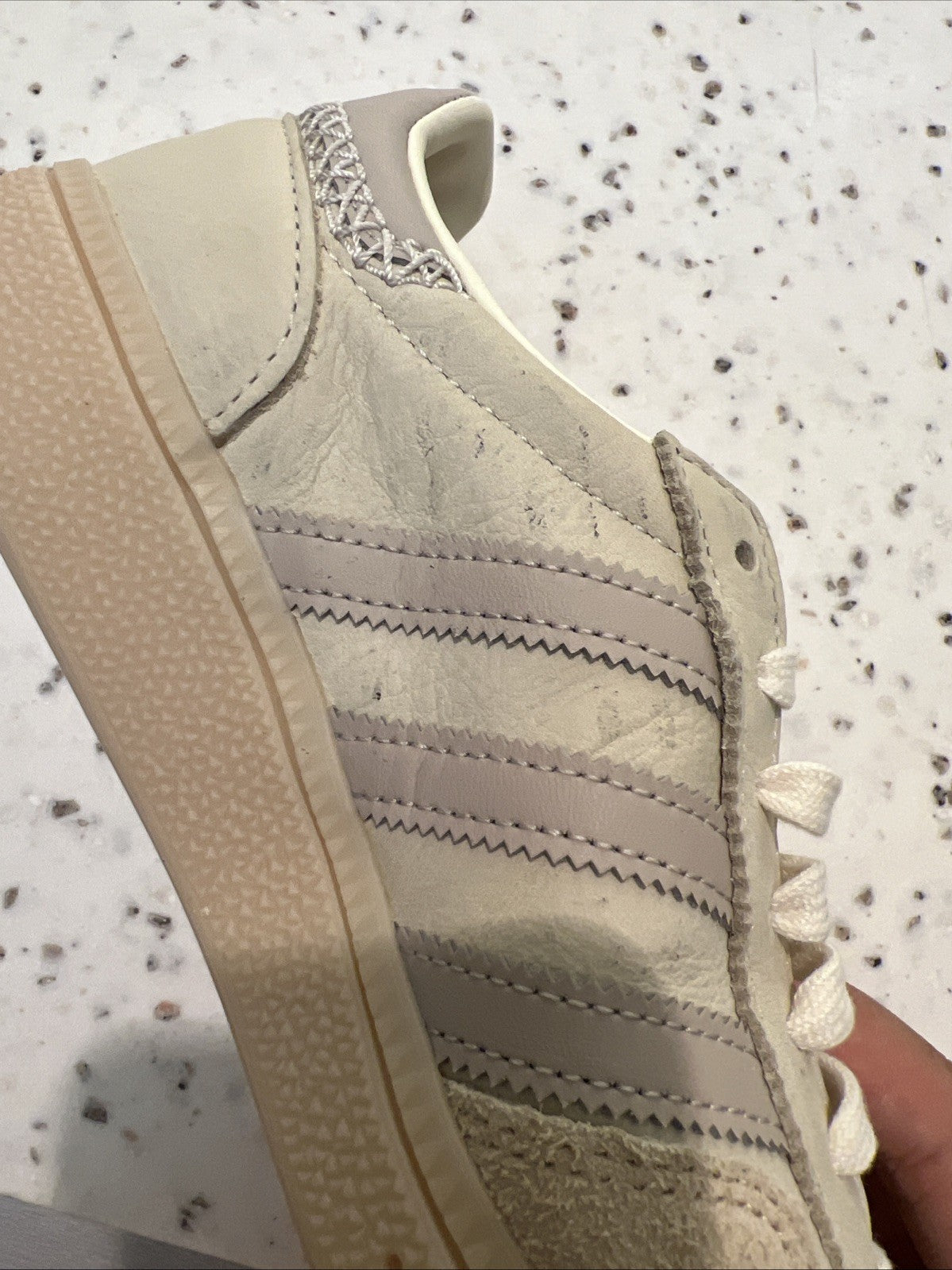 Adidas Handball Spezial 'Cream White Wonder Beige' Womens Sz 5.5 NO BOX / DEFECT