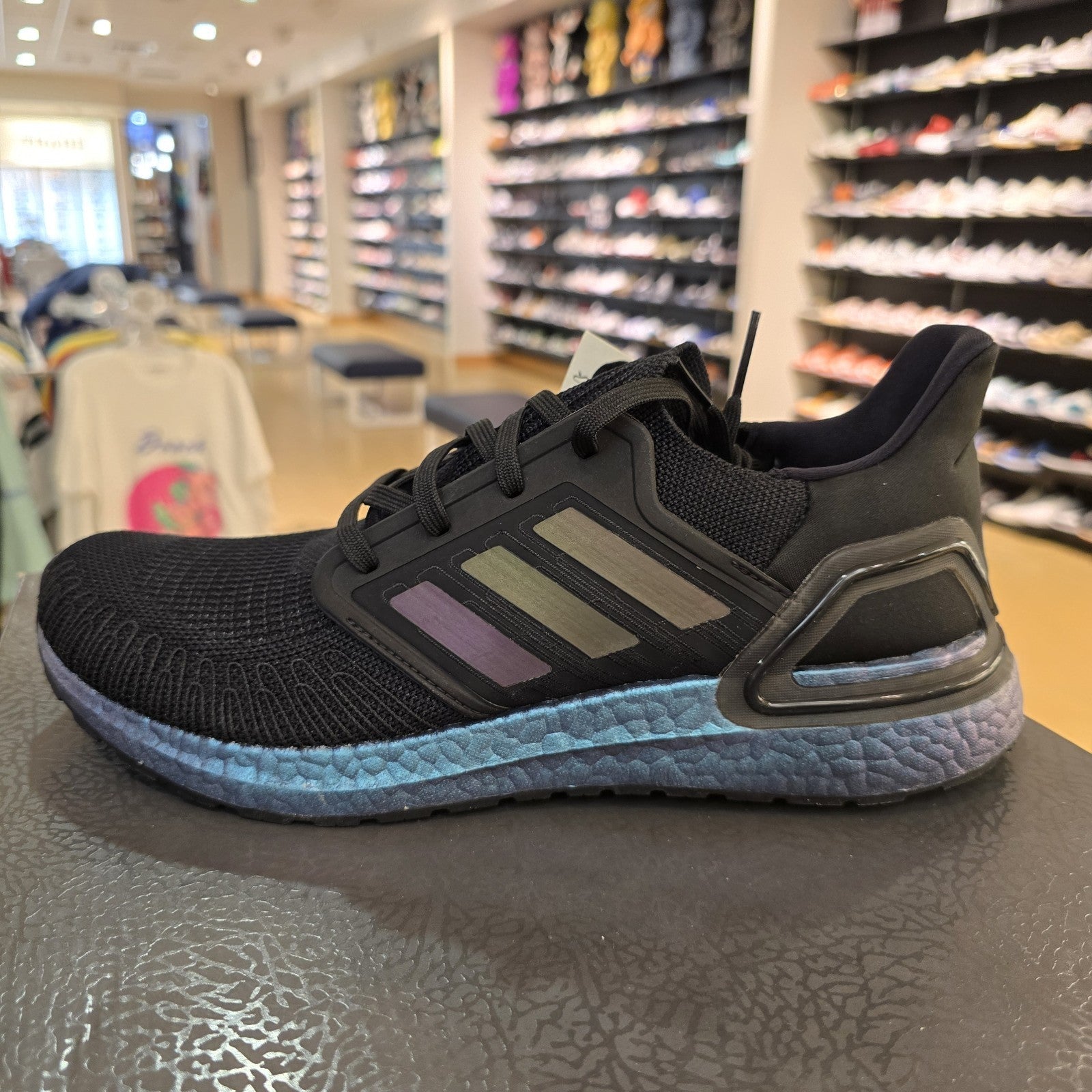 Size 11 - Adidas UltraBoost 20 Black Signal Cyan