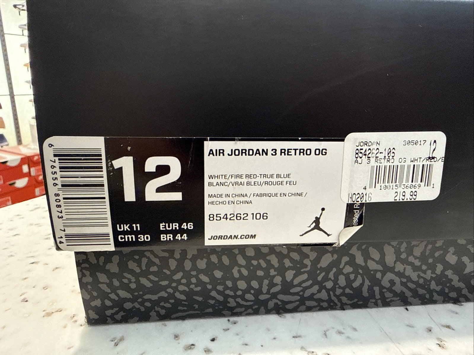 Size 12 - Jordan 3 Retro OG Mid True Blue