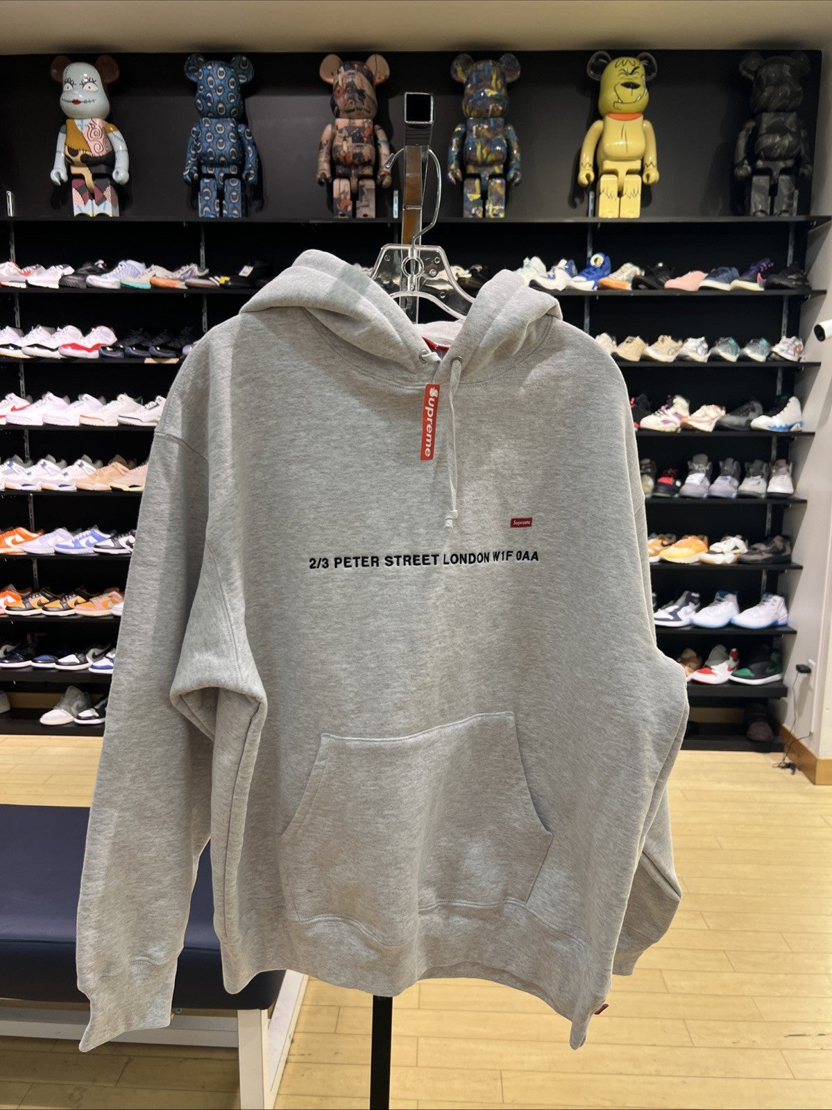 Supreme Hoodie Small Box Logo Sweatshirt London Shop Gray Sz M