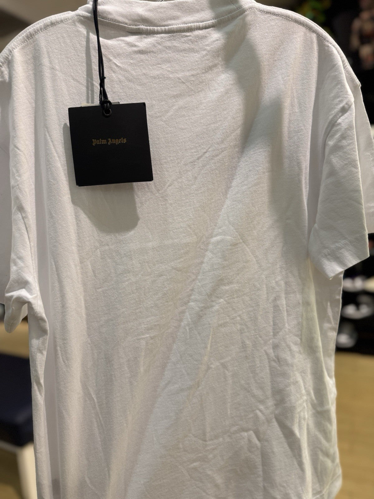 Palm Angels London Sprayed Logo Shirt White SZ Small