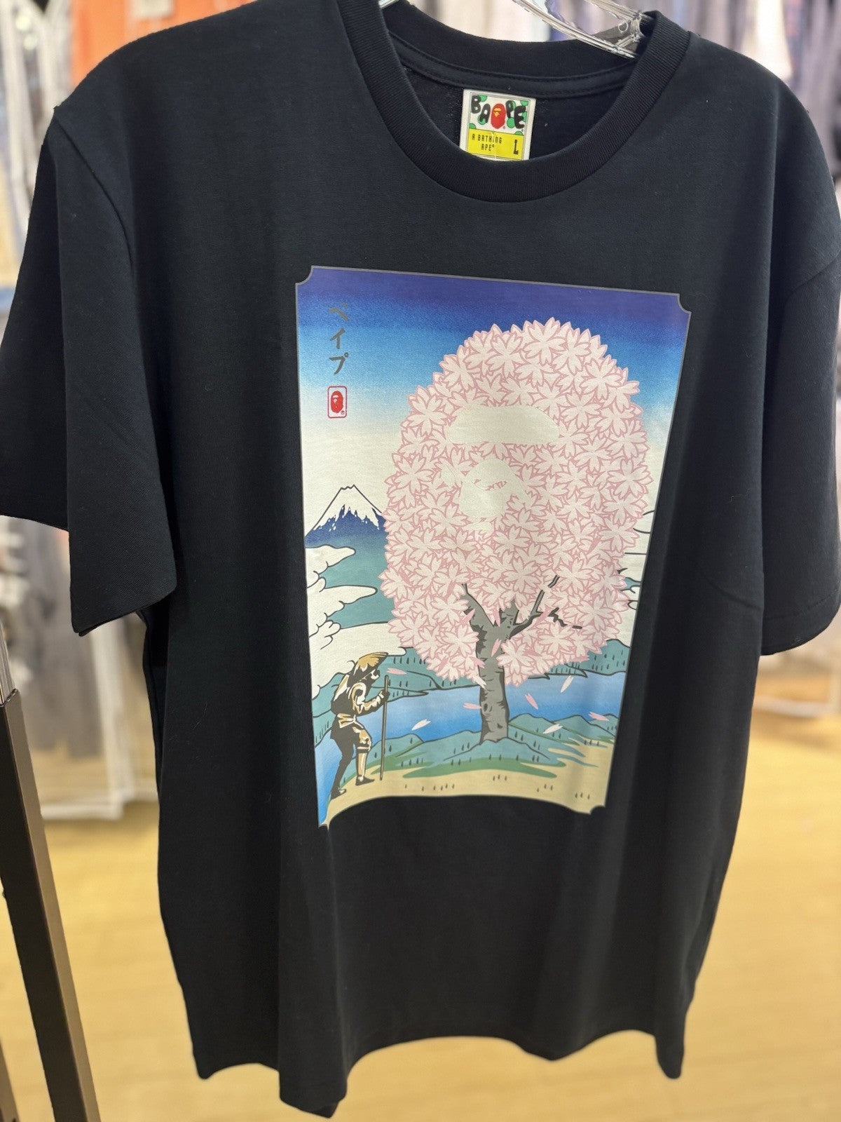 Bape Sakura Tee SS23 Black Size Large