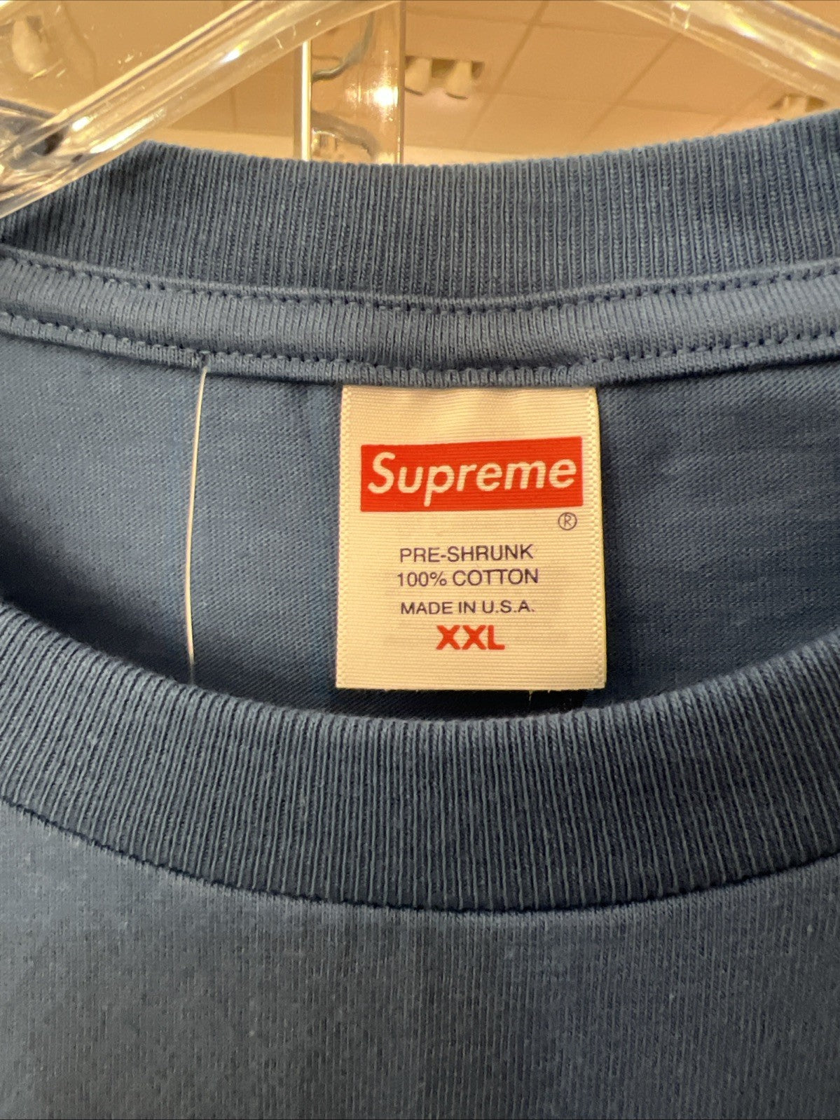 Supreme Faded Blue Motion Logo Tee Sz XXL