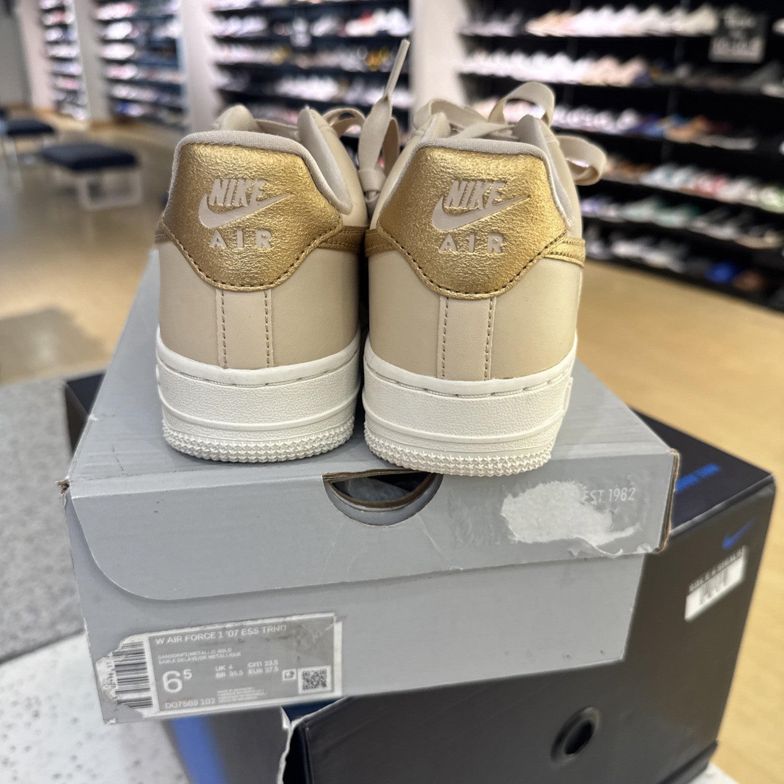 Size 6.5 - Nike Air Force 1 '07 Essential Sanddrift Gold W