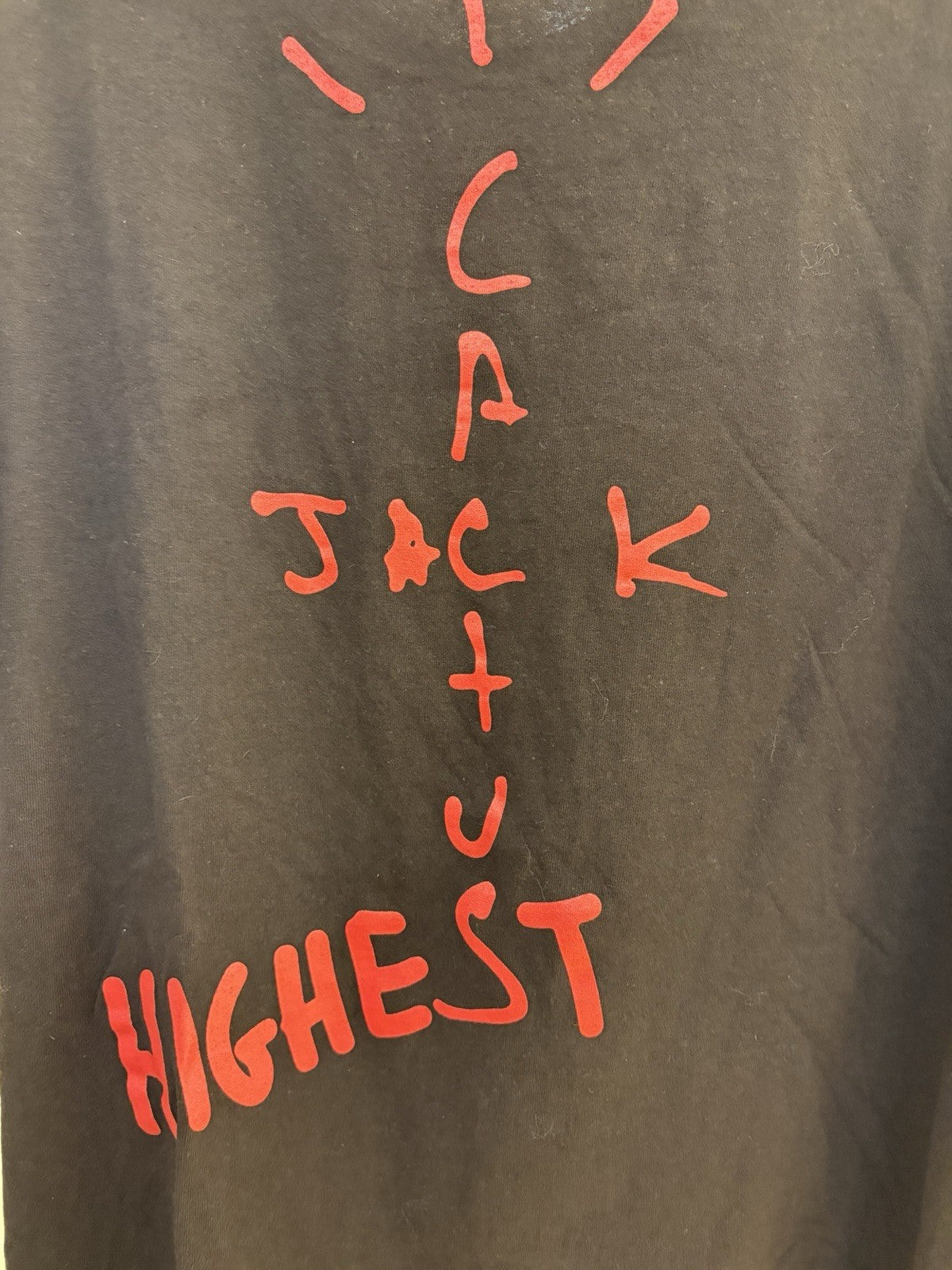 Travis Scott Jordan Cactus Jack Highest T Shirt Brown Size Large Defect