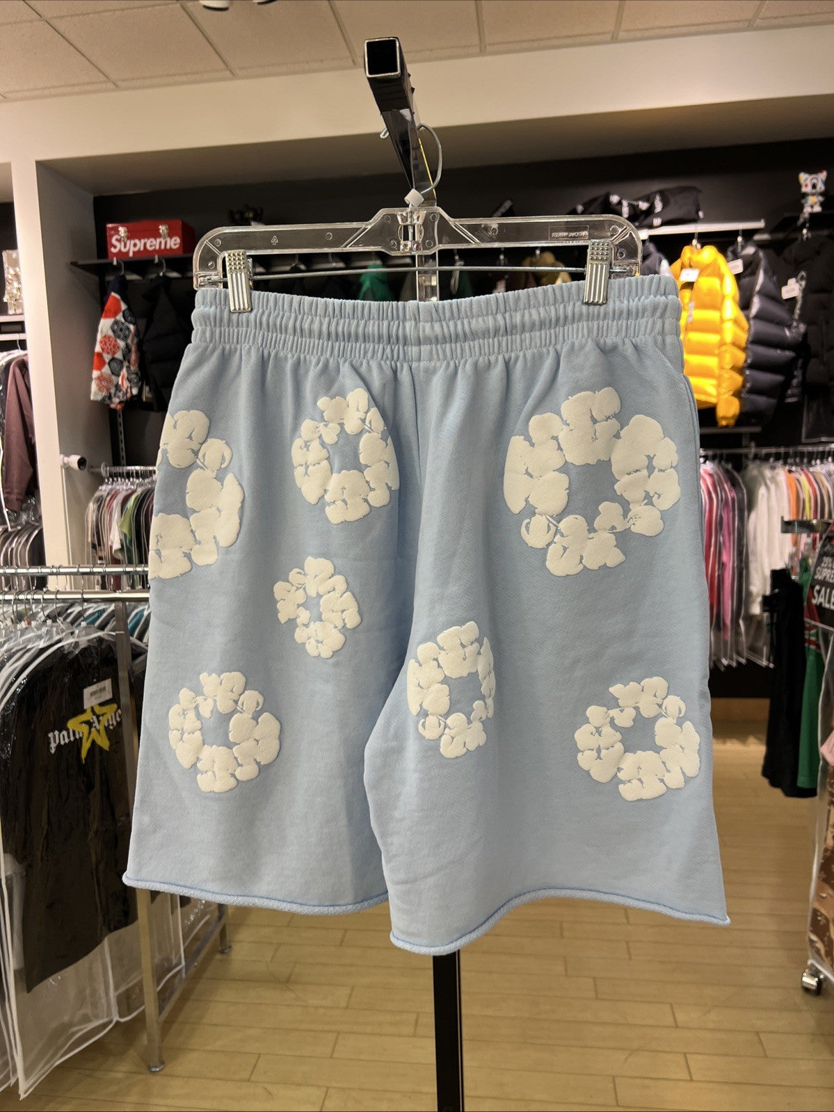 Denim Tears Cotton Wreath Blue Sweatshorts Sz M