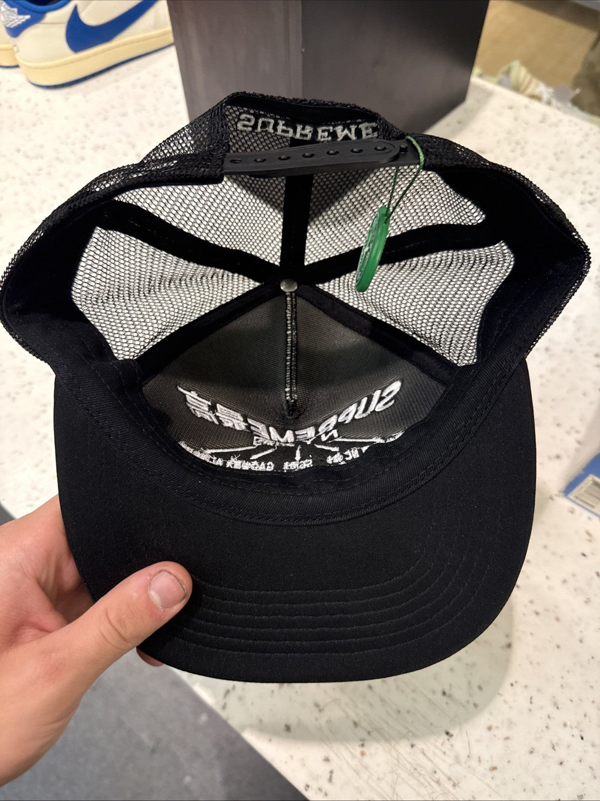 Supreme Black Transport Mesh 5 Panel Black