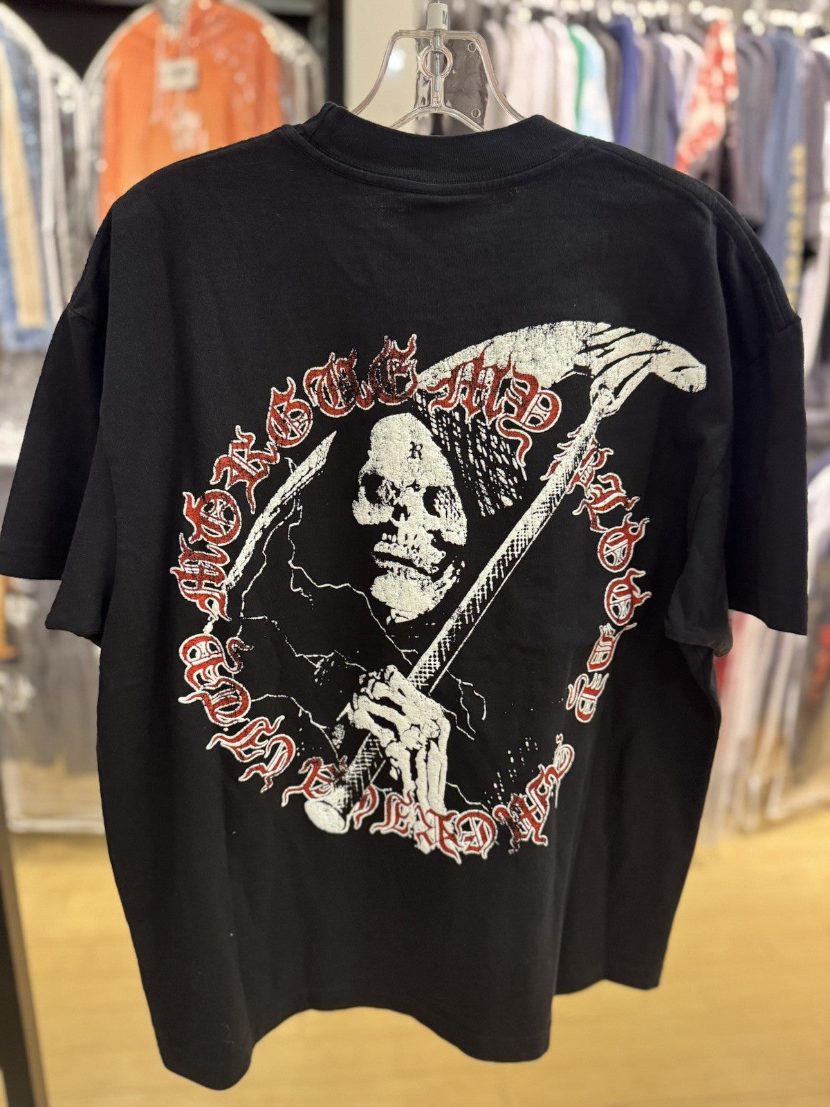 Revenge X City Morgue Grim Reaper Tee Black Size Medium