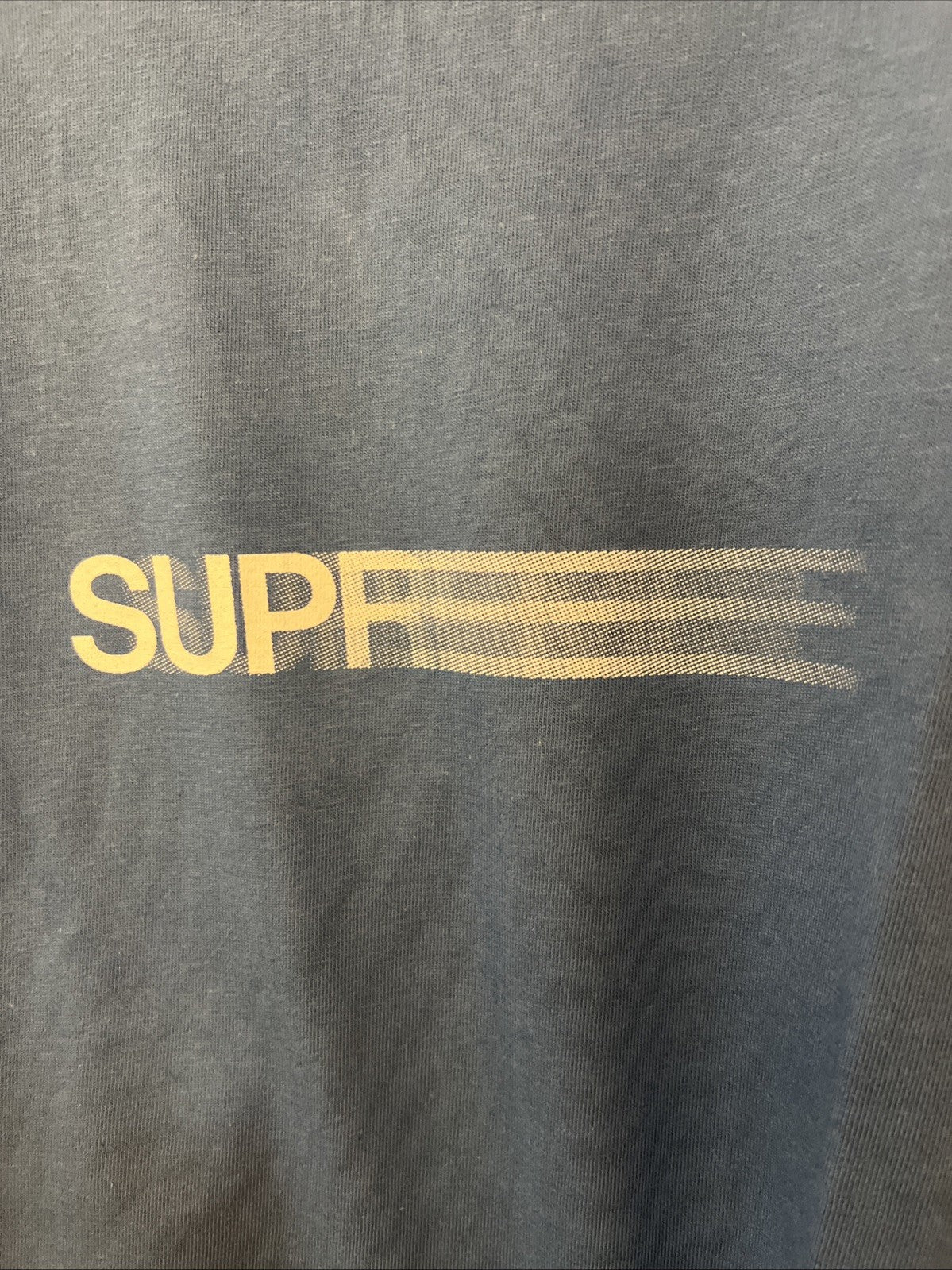 Supreme Faded Blue Motion Logo Tee Sz XXL
