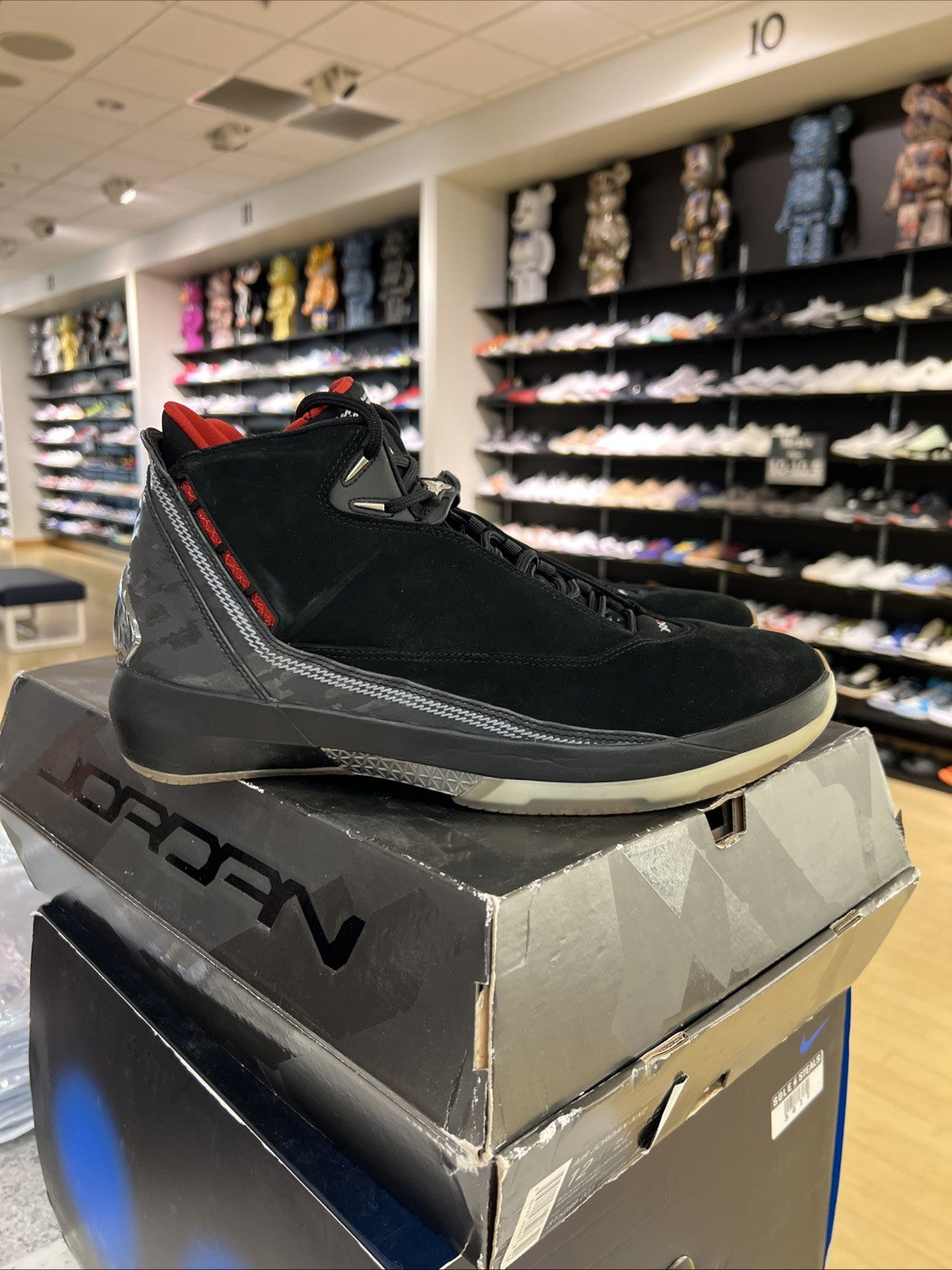 Air Jordan 22 OG Black Varsity Red Sz 12 USED