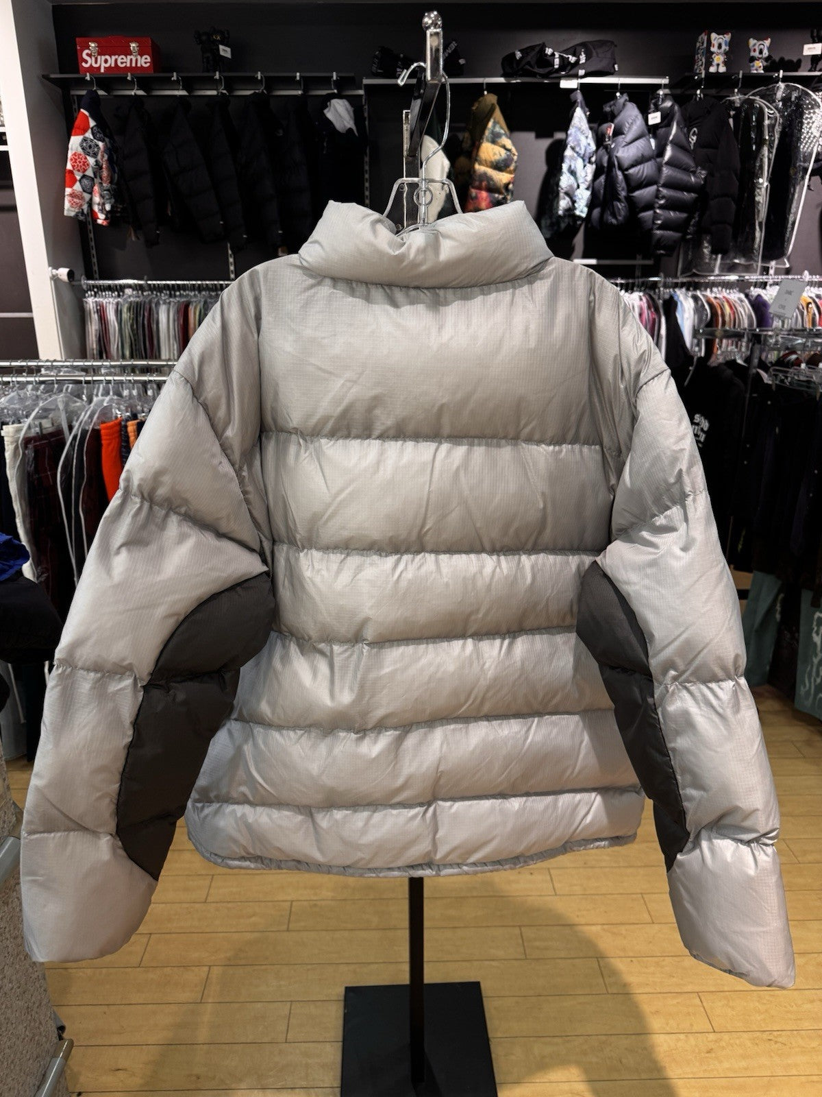 Palace Ripstop Arc Puffer Jacket Grey Size XL