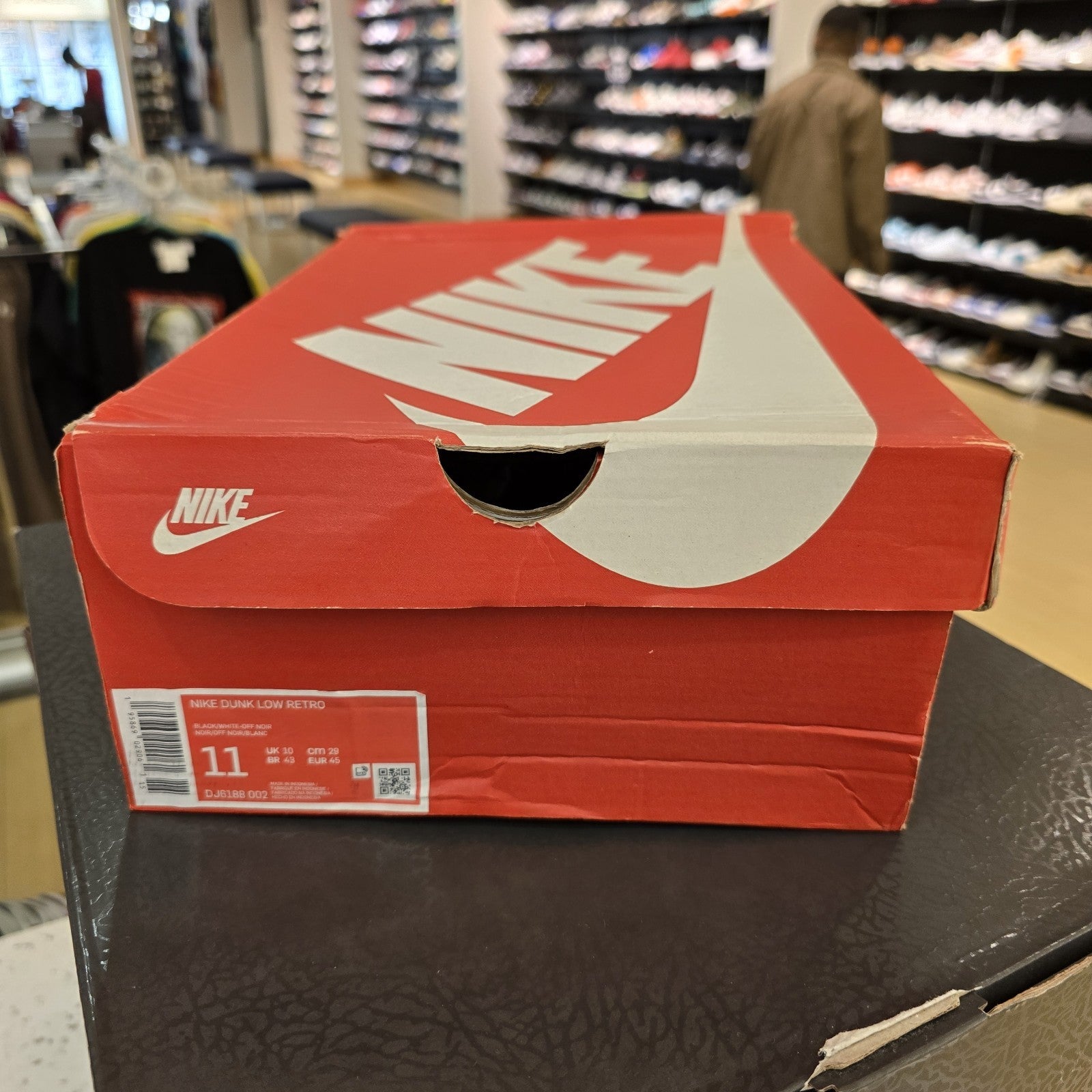 Size 11 - Nike Dunk Low Black Panda Yellowing