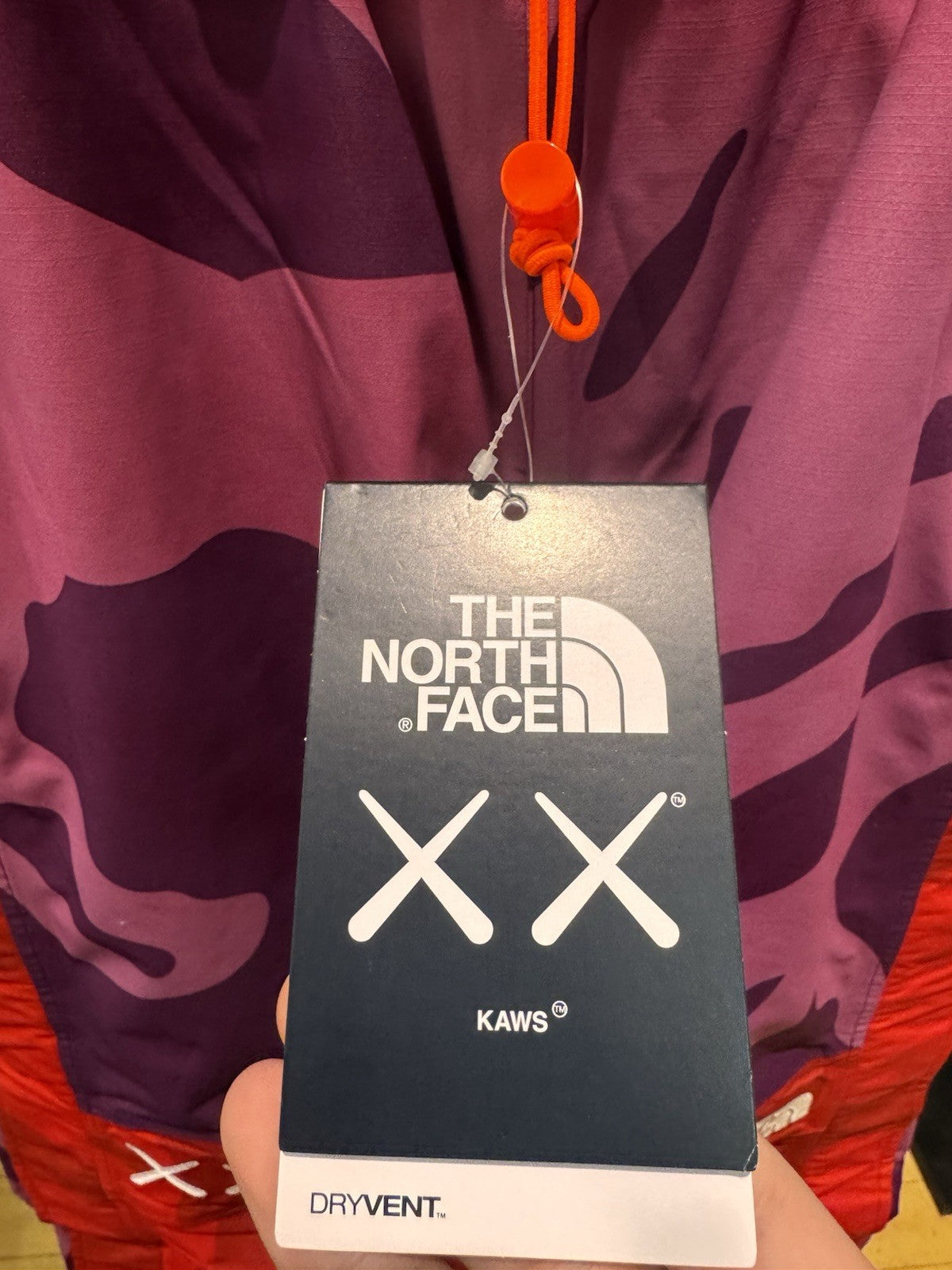 KAWS X The North Face Mountain Light Pants Pamplona Purple MTN Light Print Sz M