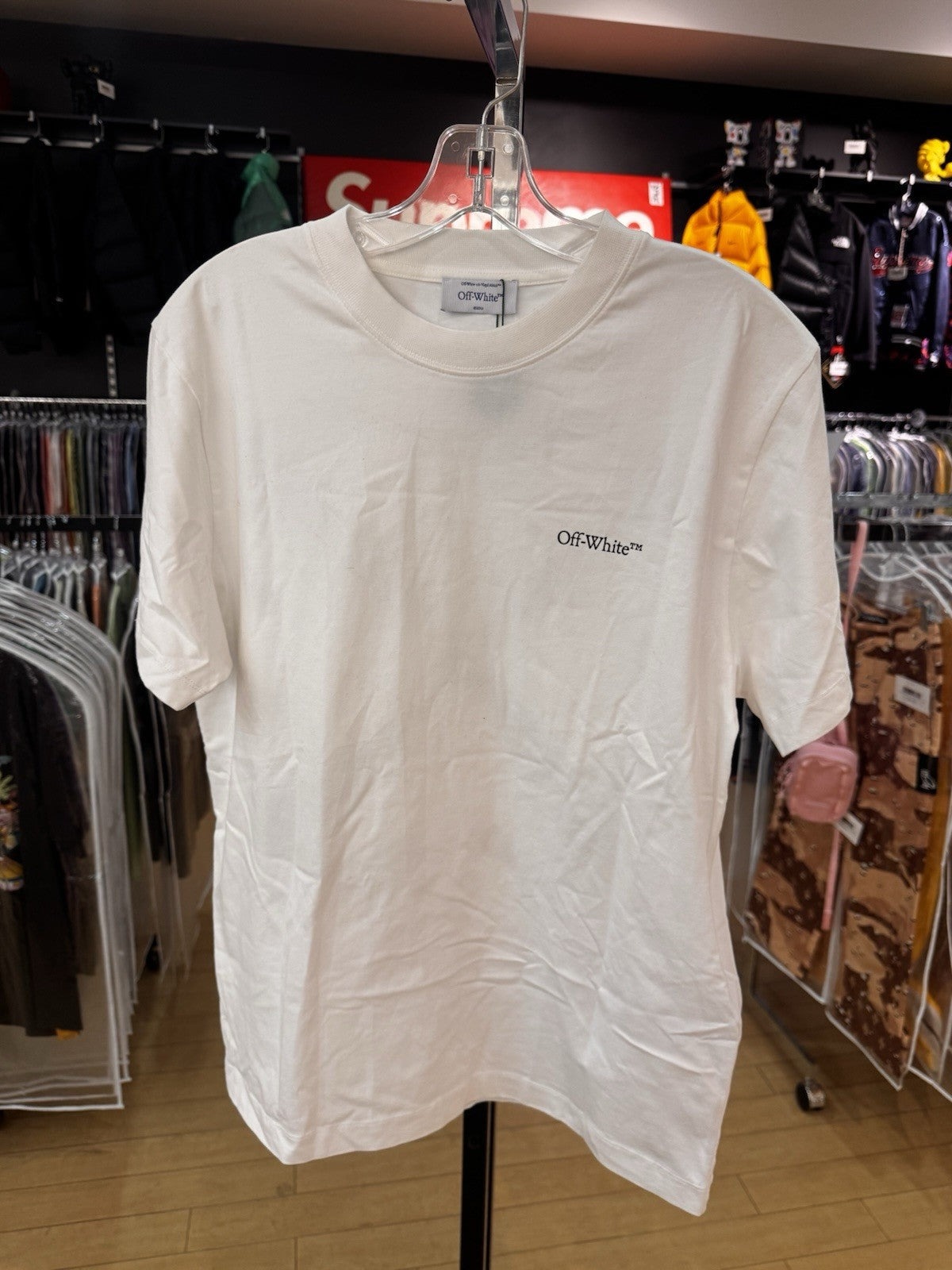 Off-White Scratch Arrow Tee SN34 White Men's Size M