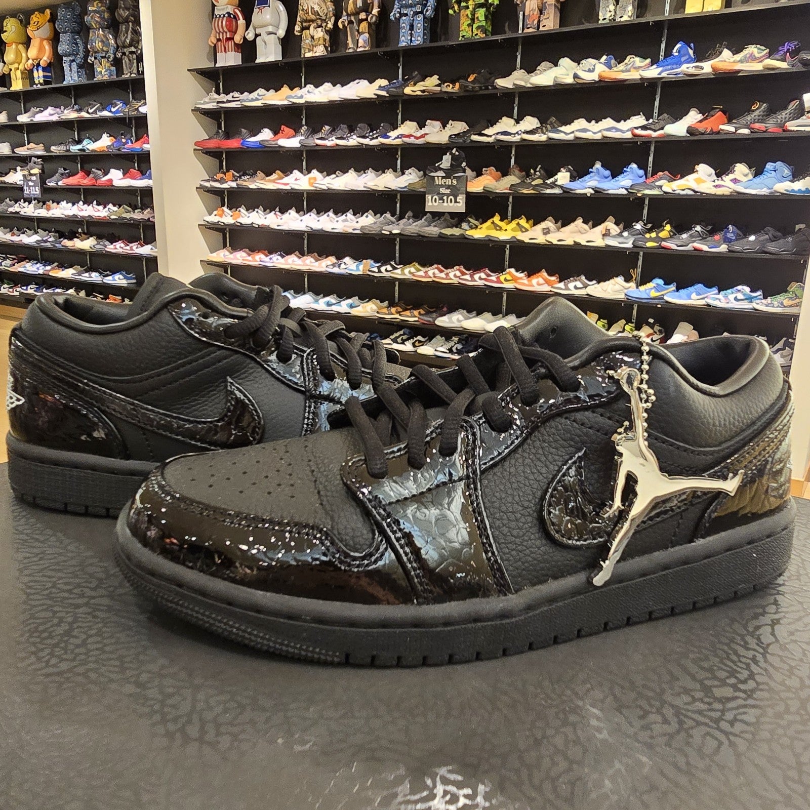 Size 7 - Air Jordan 1 SE Low Black Croc Women's