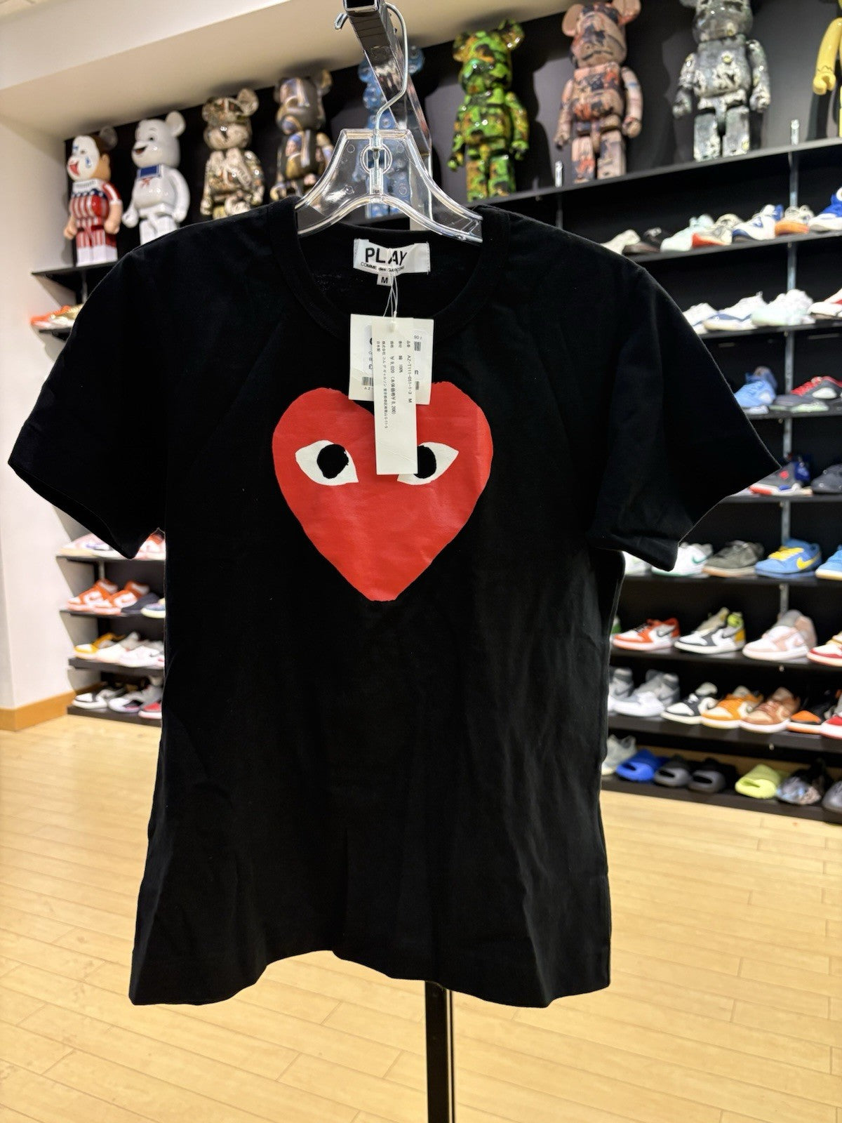 Comme des Garcons PLAY Play Red Heart T-shirt Black Size Medium