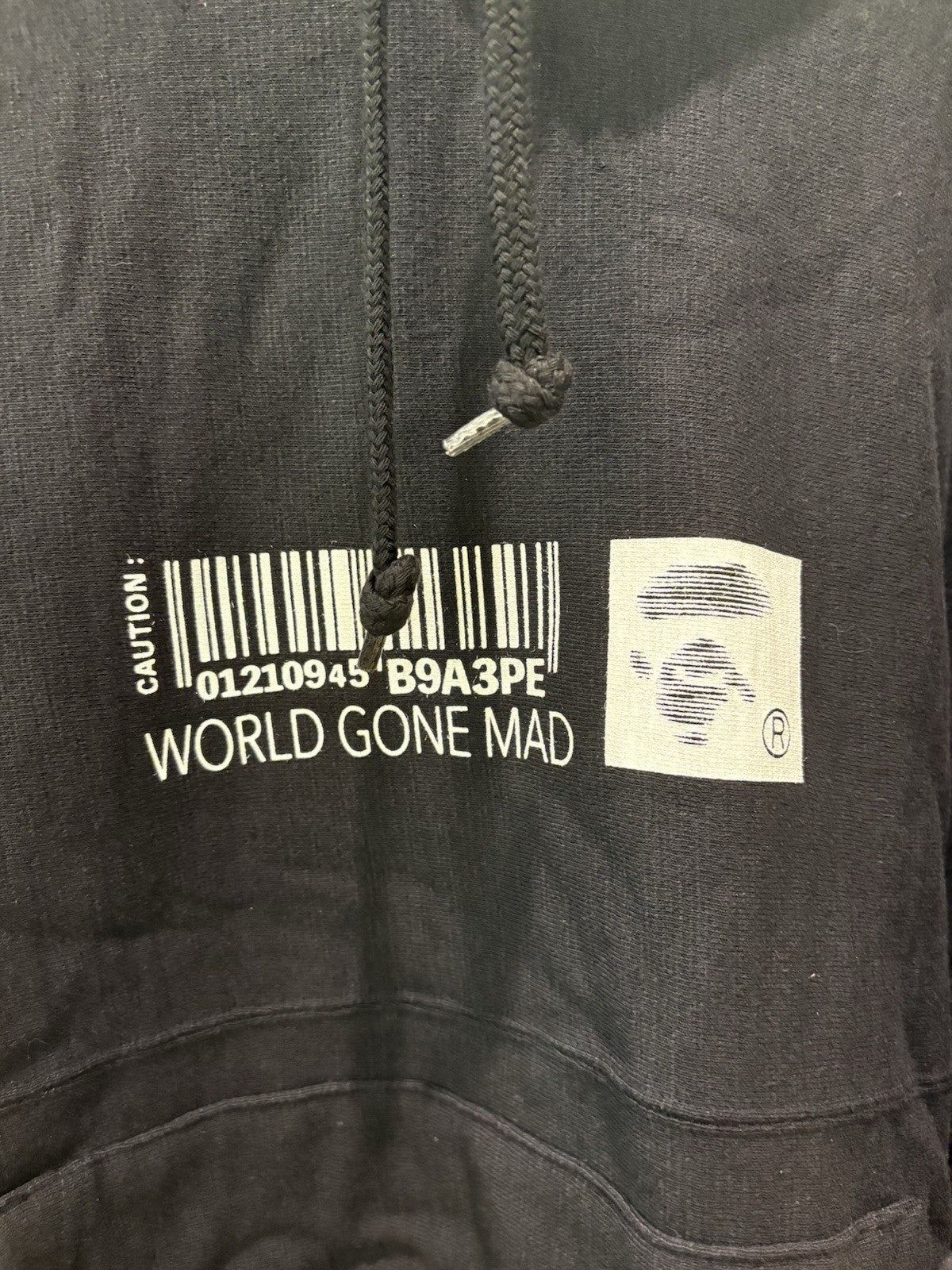 BAPE Military Loose Fit Pullover Hoodie Black Size Medium