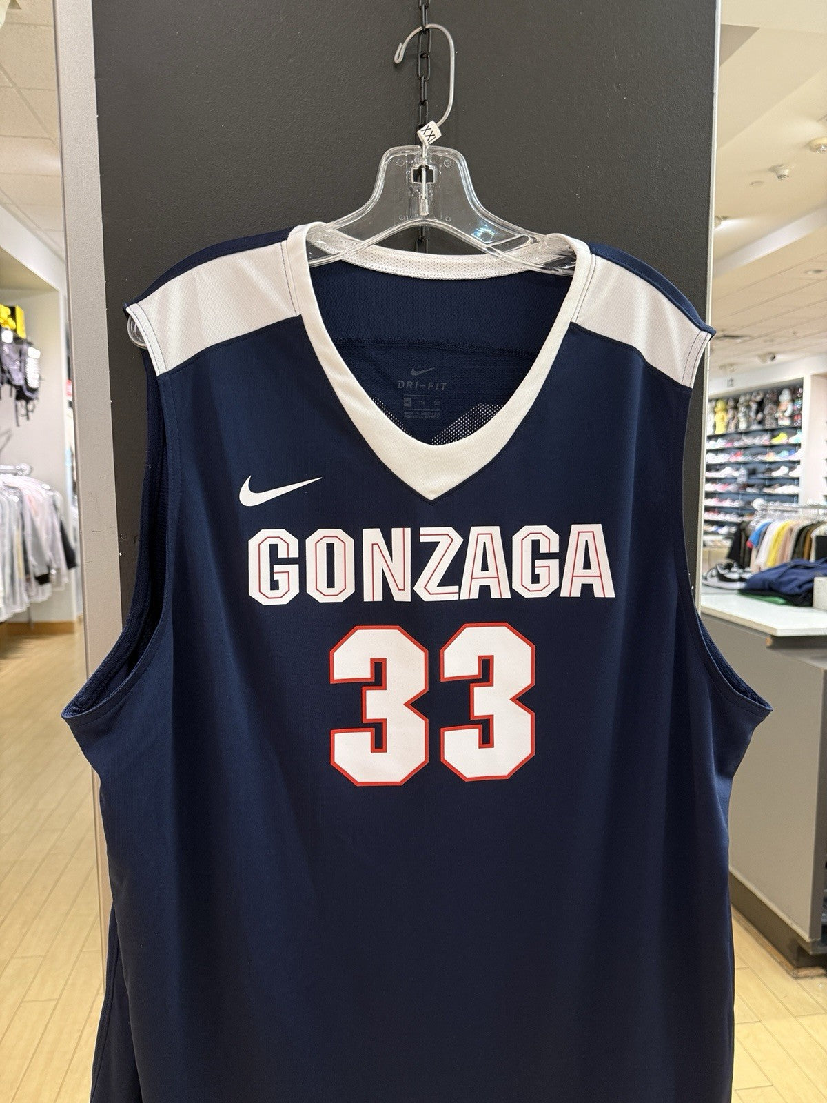 Nike Elite Gonzaga Basketball Jersey #33 Sz XXL
