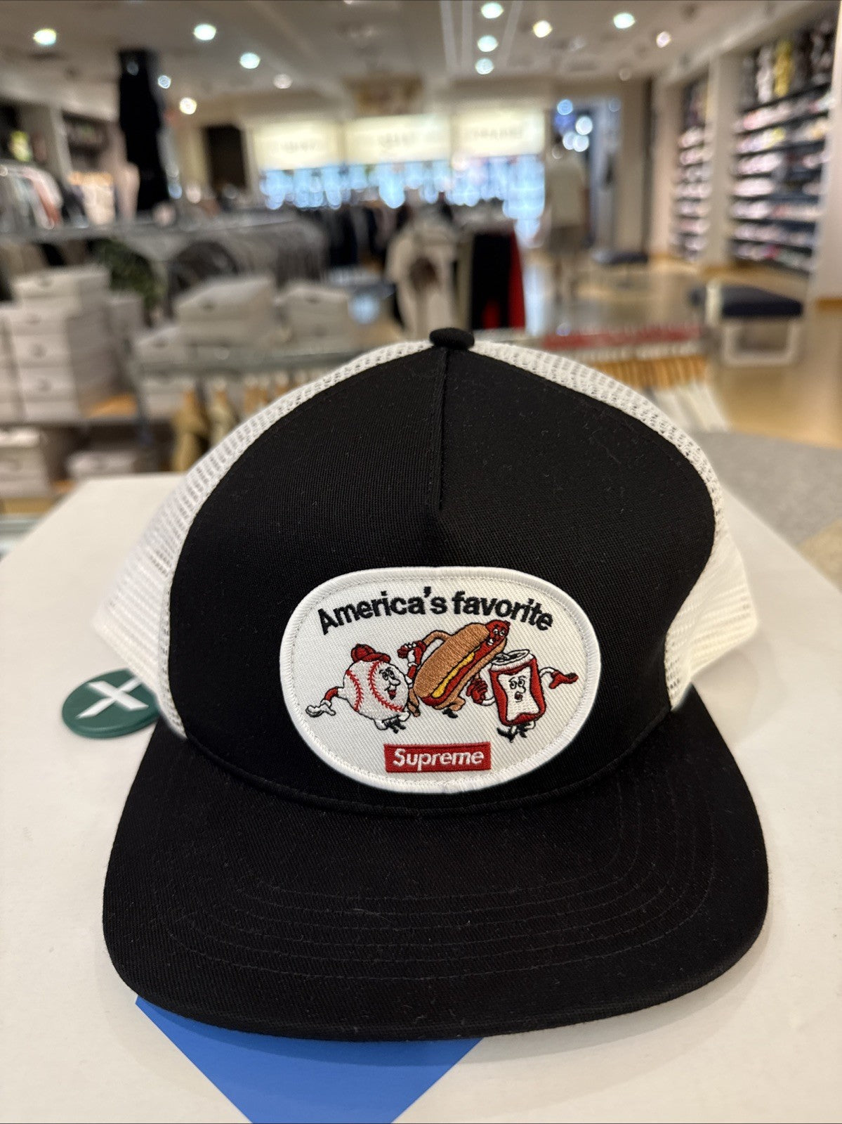 Supreme Americas Favorite Mesh Back 5 Panel Hat Black