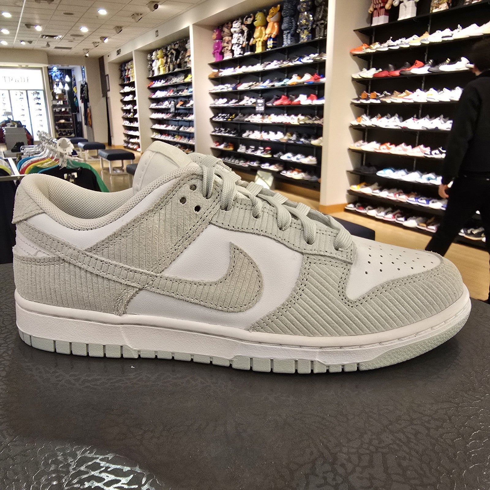 Size 9.5 - Nike Dunk Low Light Silver Corduroy Women's