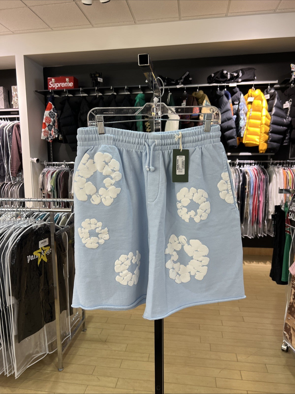 Denim Tears Cotton Wreath Blue Sweatshorts Sz M