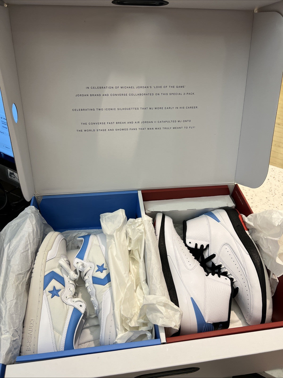 Air Jordan 2 x Converse Alumni Pack Sz 8 DEFECT