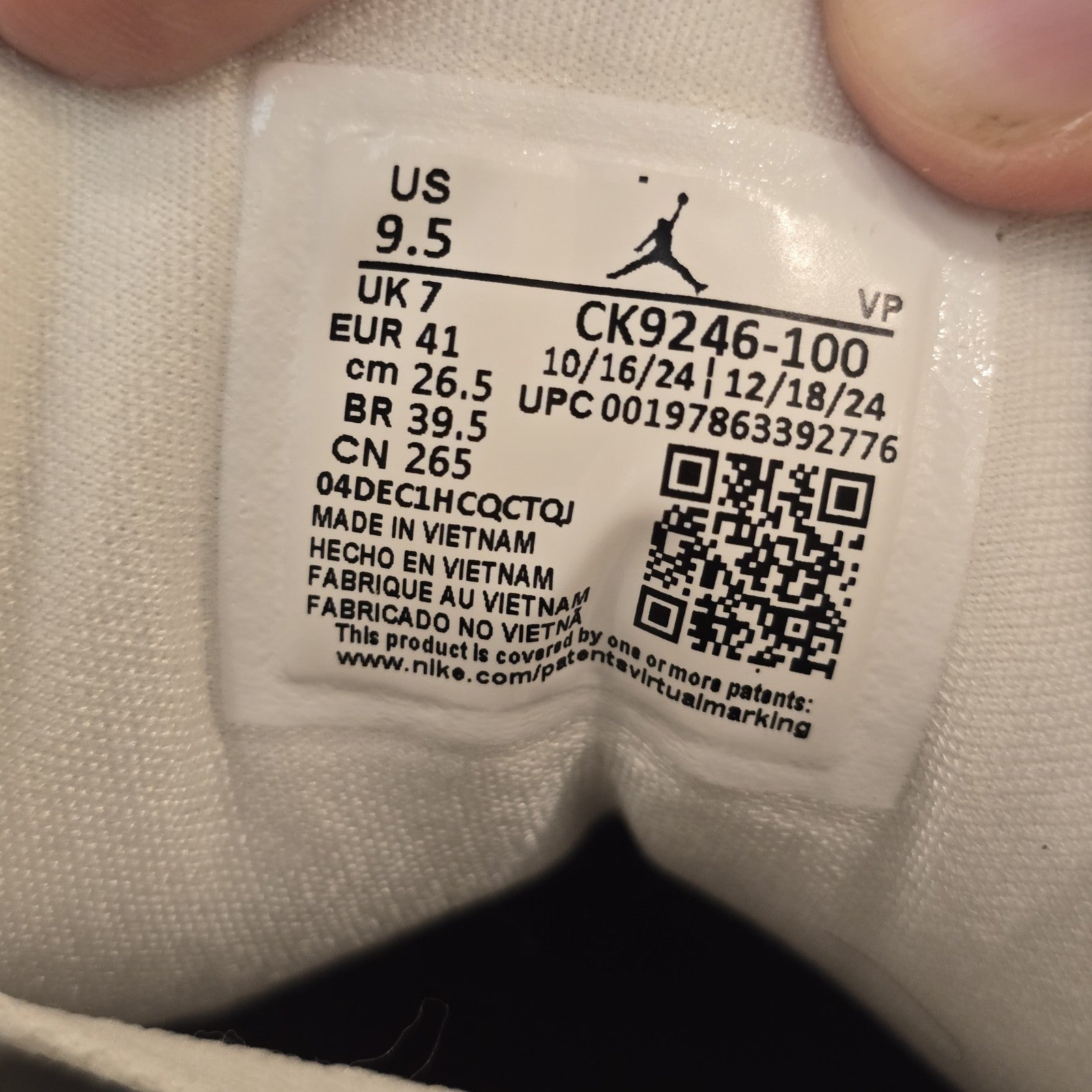 Size 9.5 - Jordan 3 Retro Sail Cement Grey (Women's)