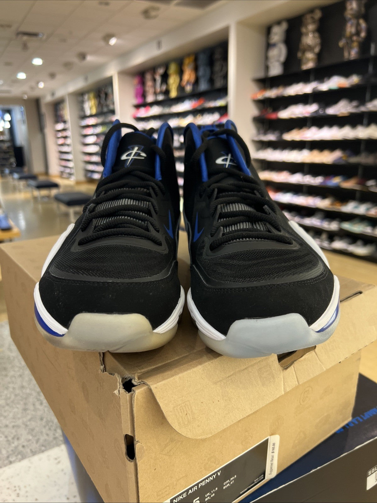 Nike Air Penny V Black / Game Royal - White Orlando Sz 12.5
