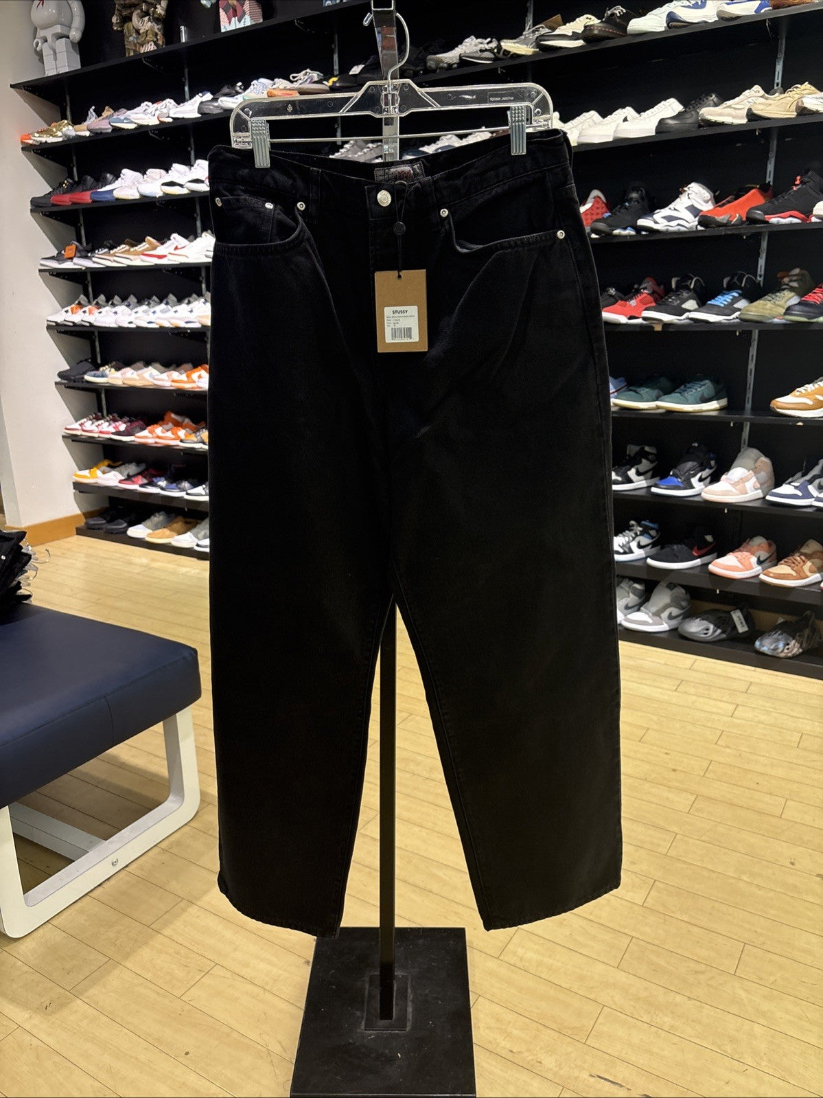 Stussy Big Ol Jean Washed Canvas Black