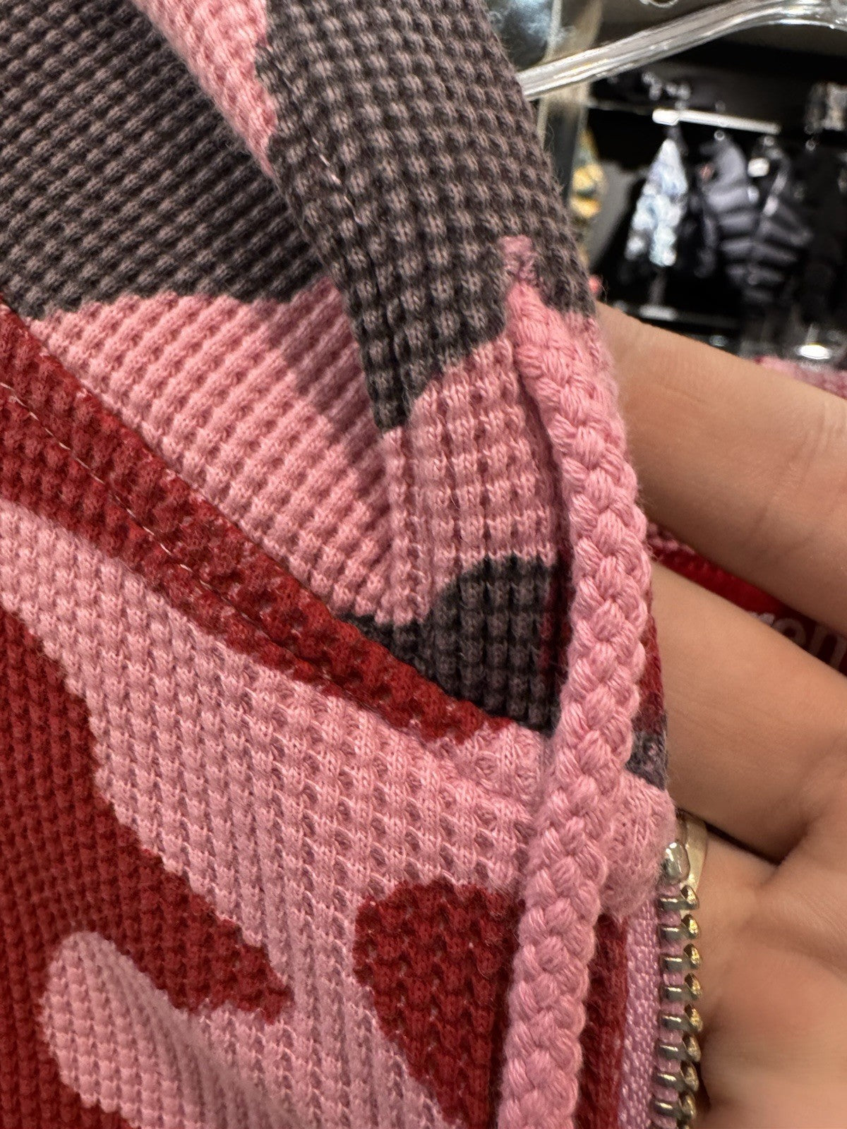 Supreme Hooded Zipup Thermal Pink Camo Size XL