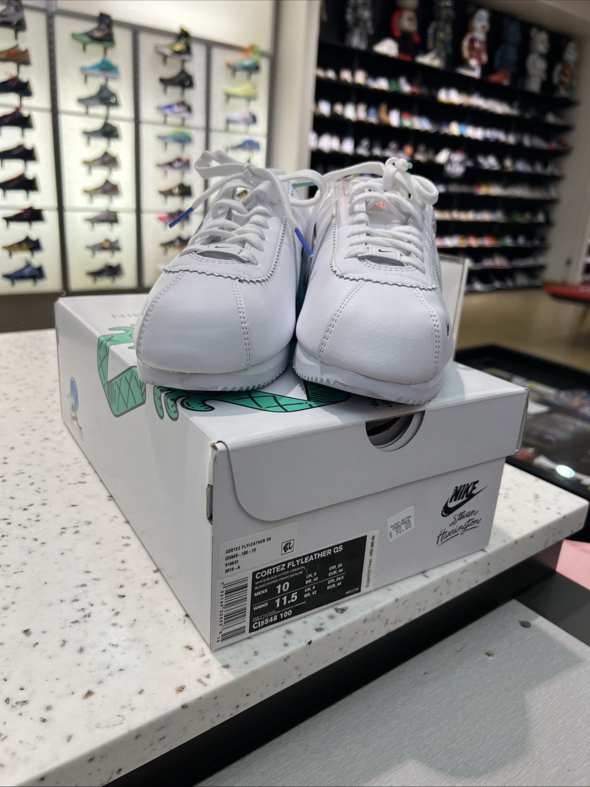 Nike Cortez Fly leather Steve Harrington Earth Day 2019 Sz 10 DEFECT