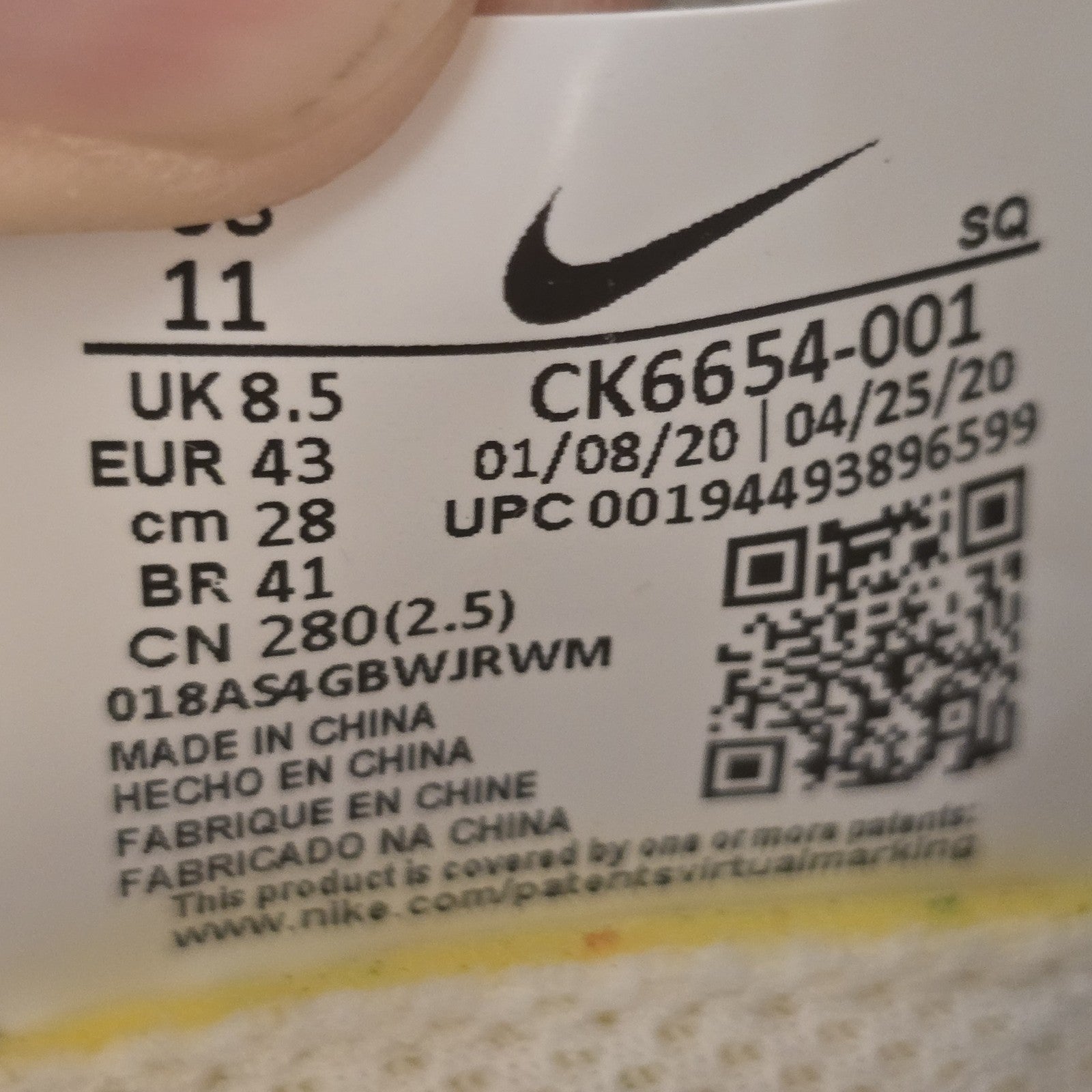 Nike Dunk Disrupt Low Photon Dust (Women's) SZ 11/9.5M Yellowed