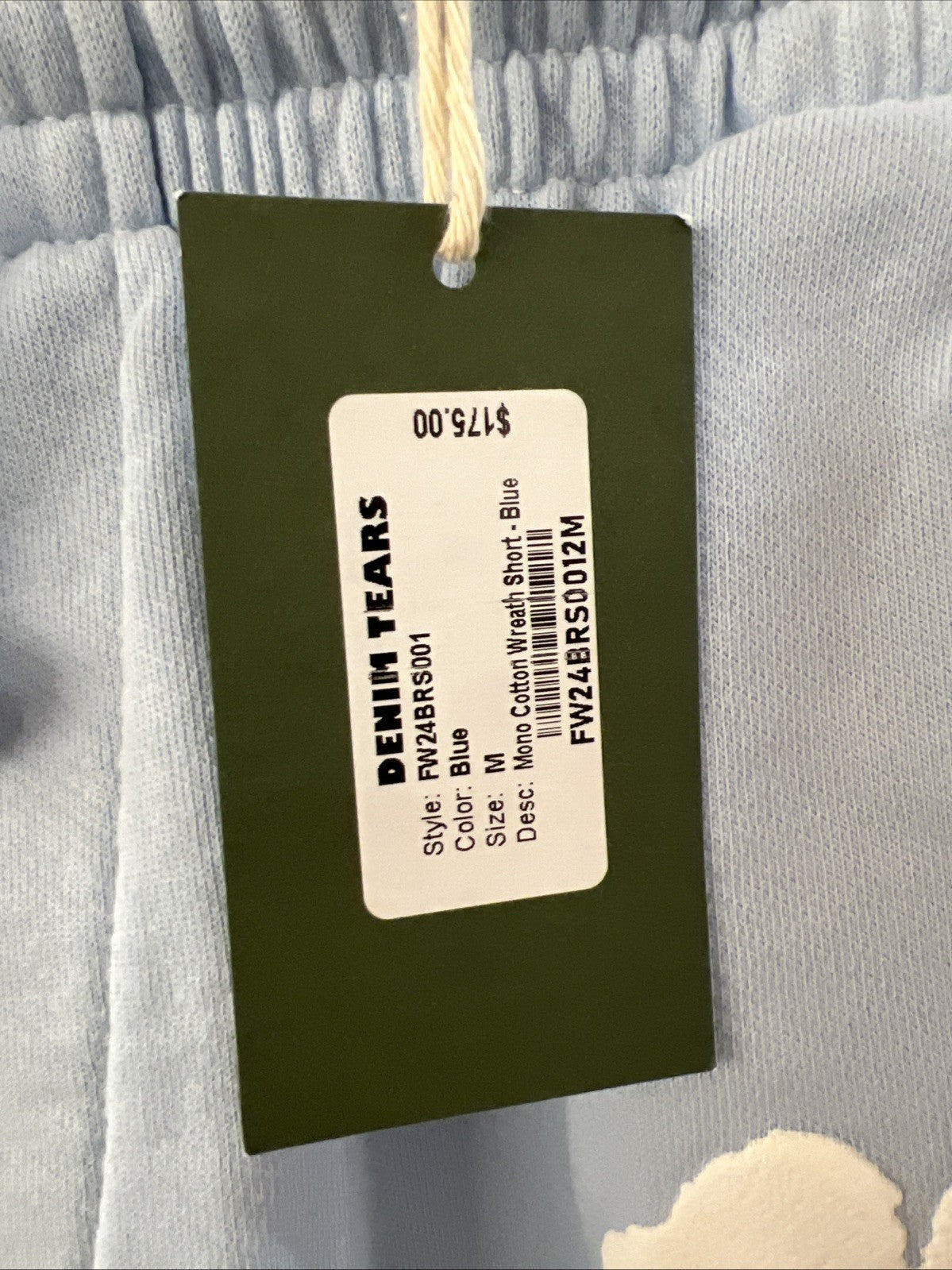 Denim Tears Cotton Wreath Blue Sweatshorts Sz M