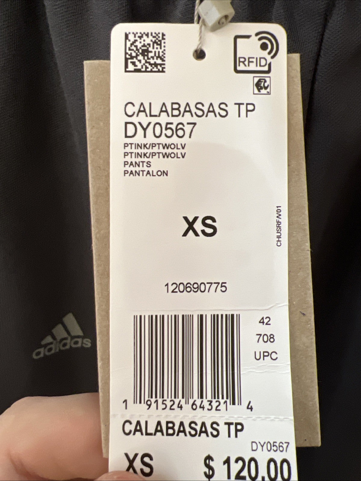 Adidas Yeezy Adidas Calabasas DY0567 Ink Gray Pants Sz XS