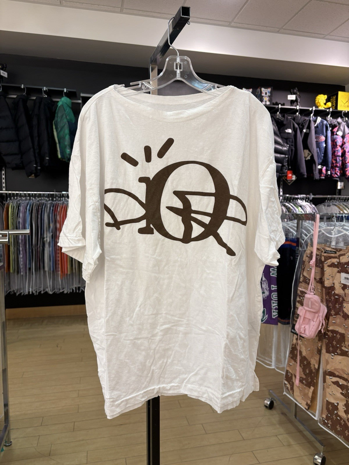 Dior x CACTUS JACK Oversized T-shirt White/Brown Size Large