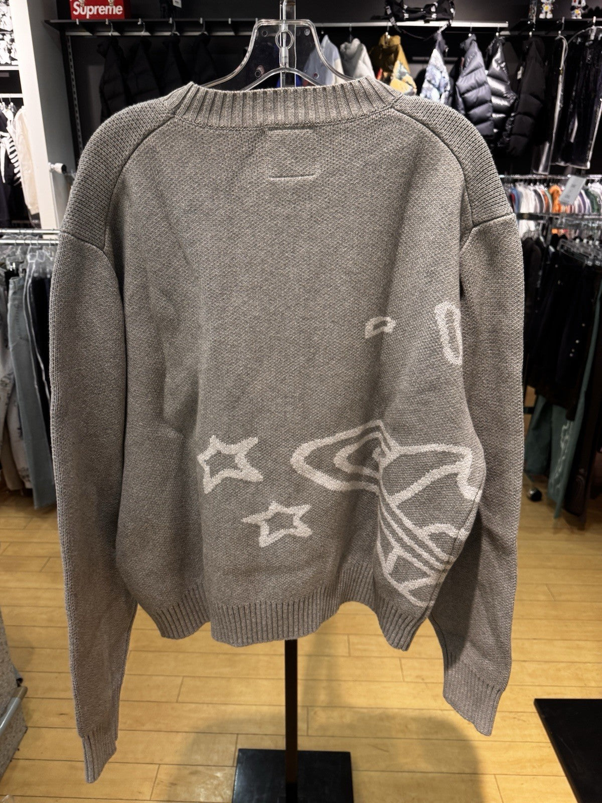 Broken Planet Knit Sweater Gray Size L