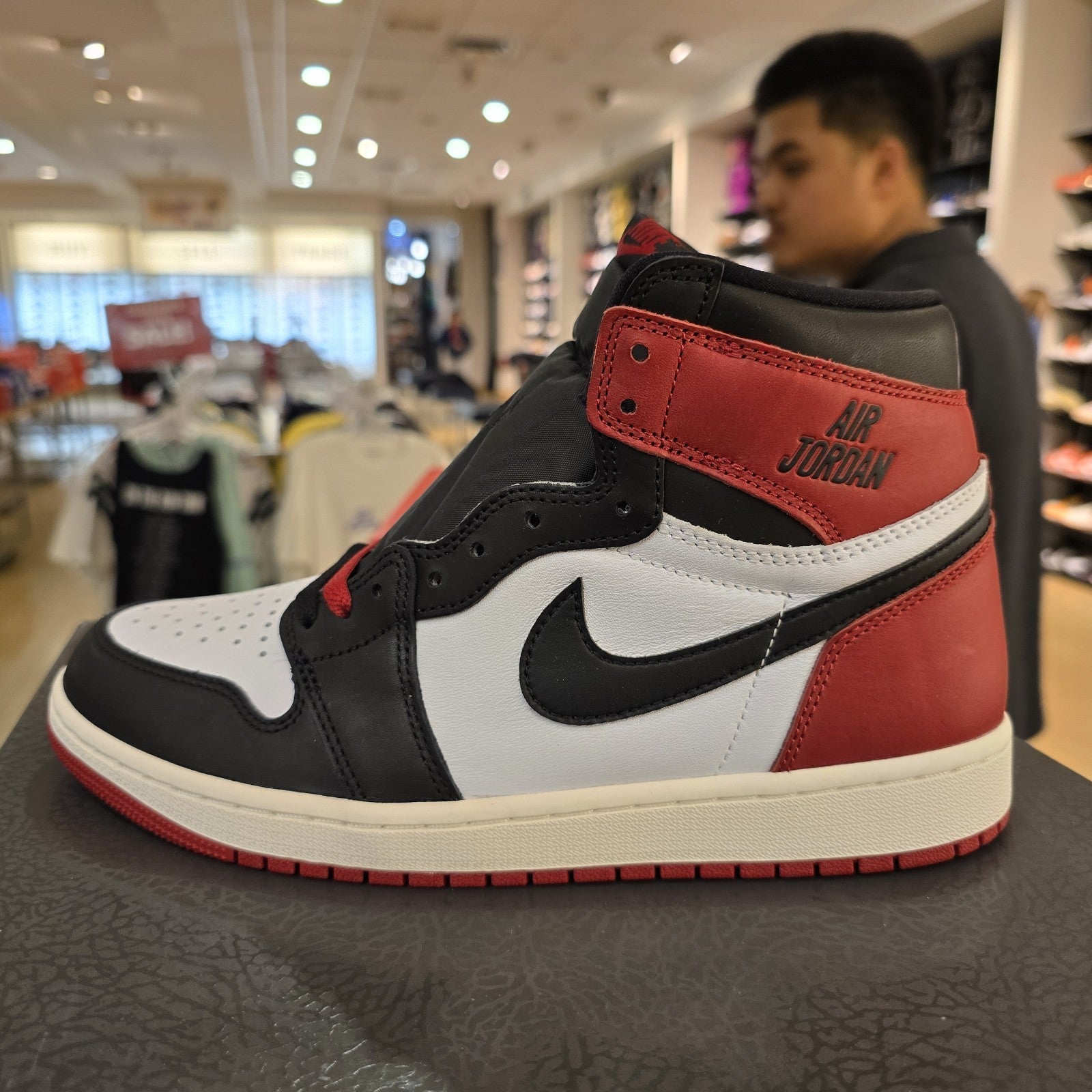 Size 9.5 - Air Jordan 1 Retro OG High Black Toe Reimagined