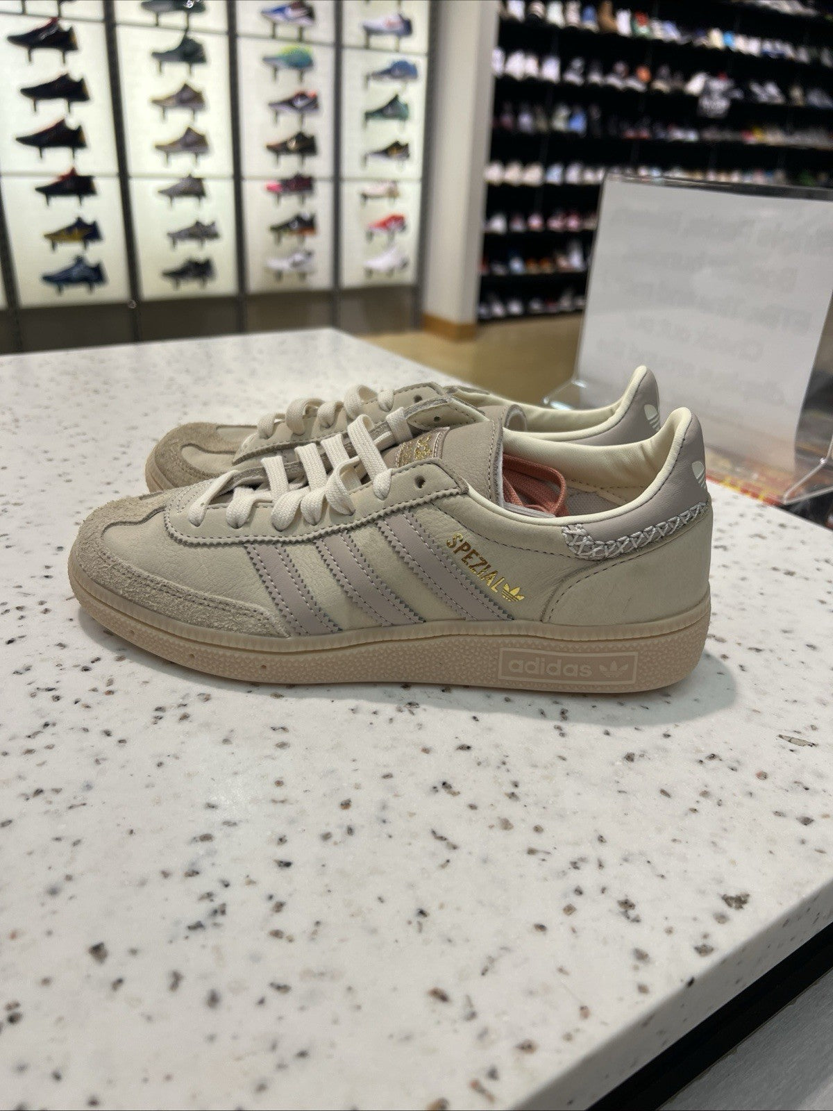Adidas Handball Spezial 'Cream White Wonder Beige' Womens Sz 5.5 NO BOX / DEFECT