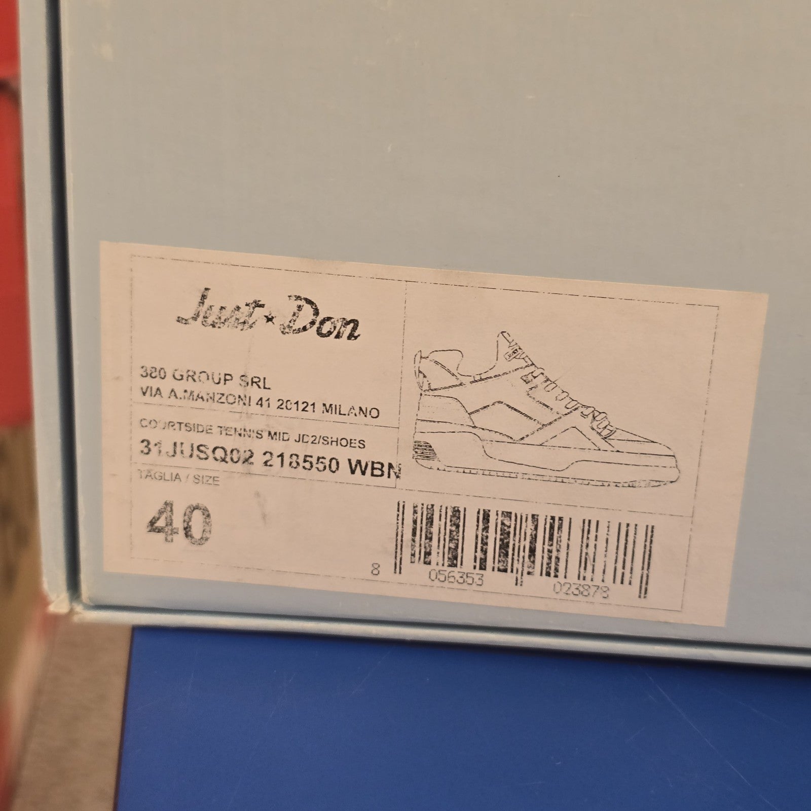Just Don JD2 Tennis Courtside Mid SZ 40/7M