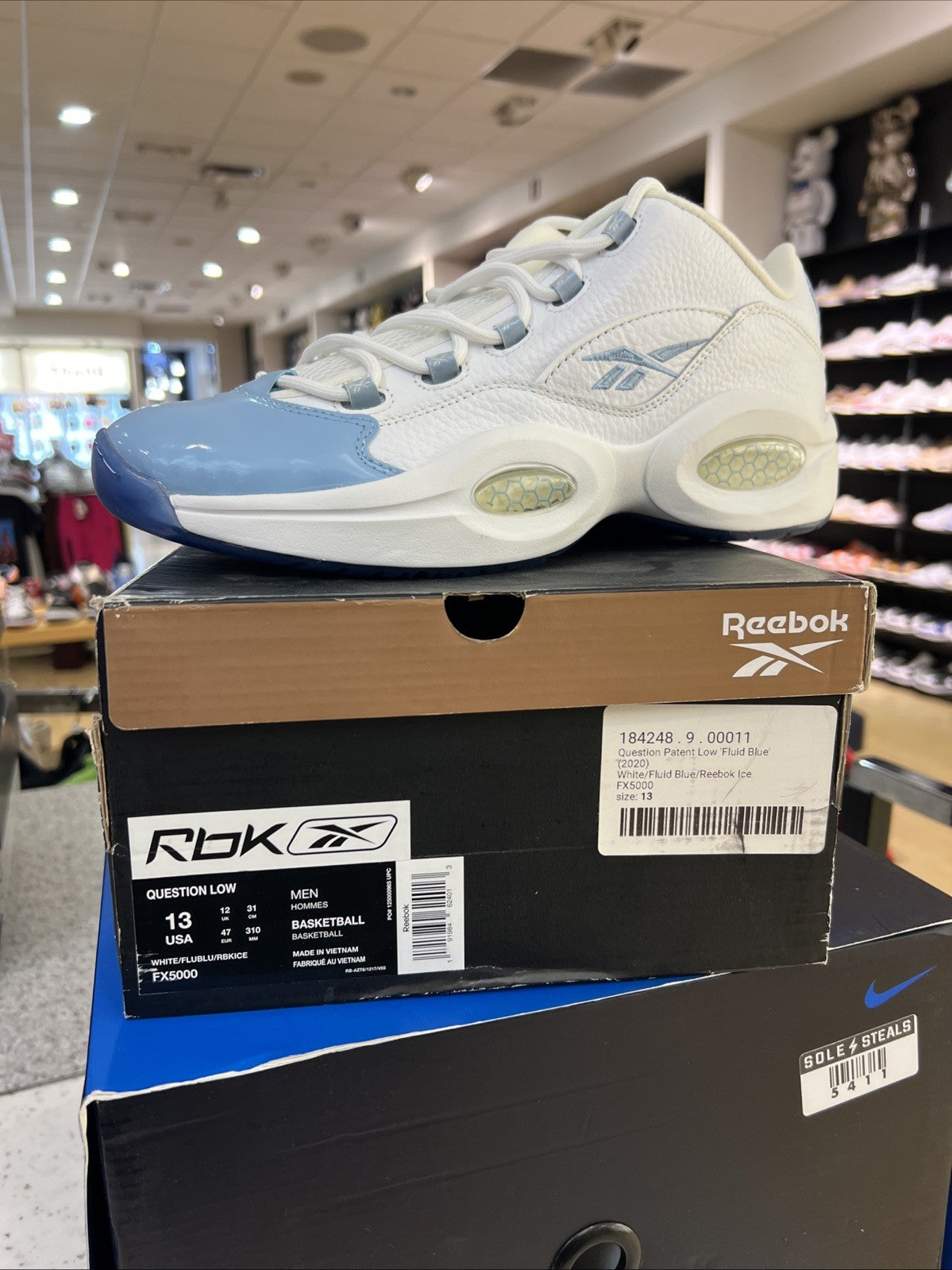 Reebok Question Low Fluid Blue Sz 13