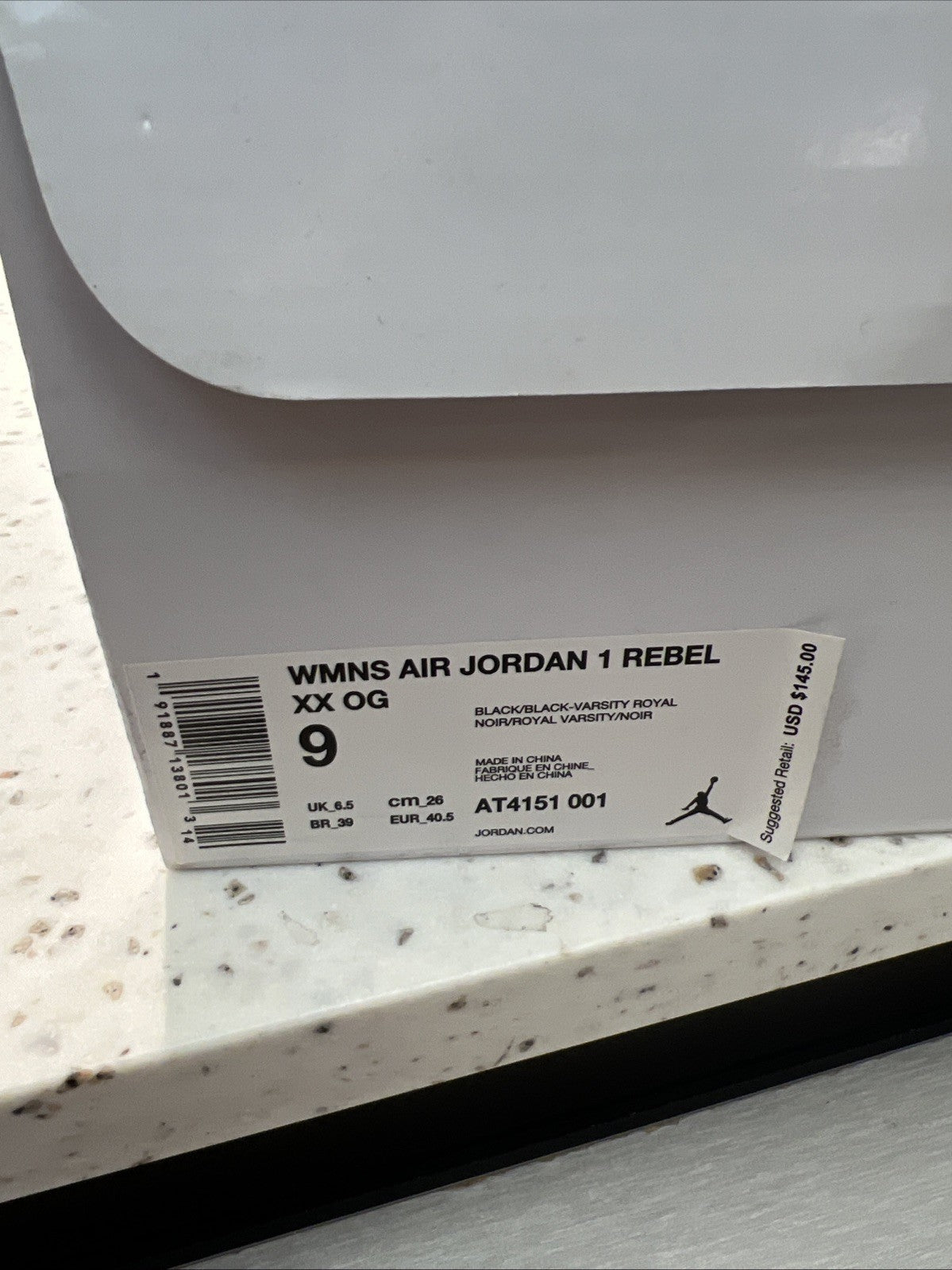 Jordan 1 Rebel XX Top 3 2018 Women’s Sz 9