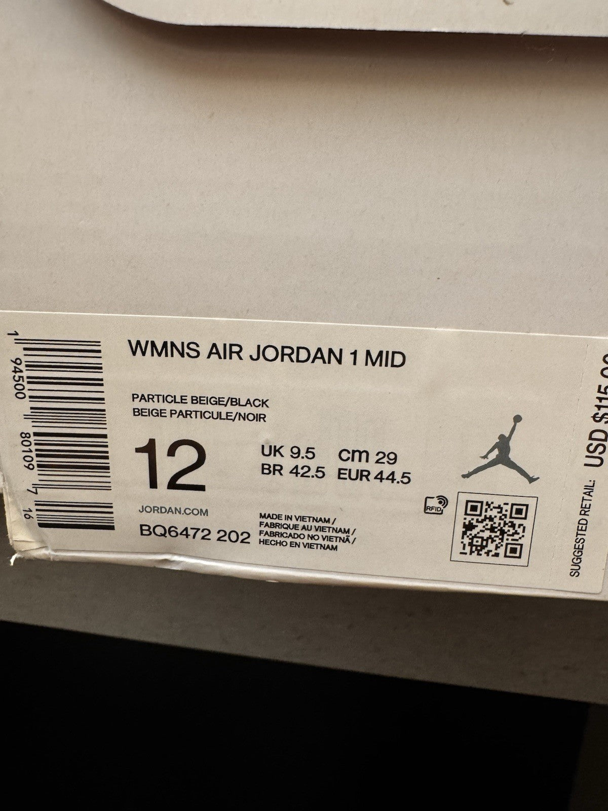 Air Jordan 1 Mid Canyon Rust Women Size 12