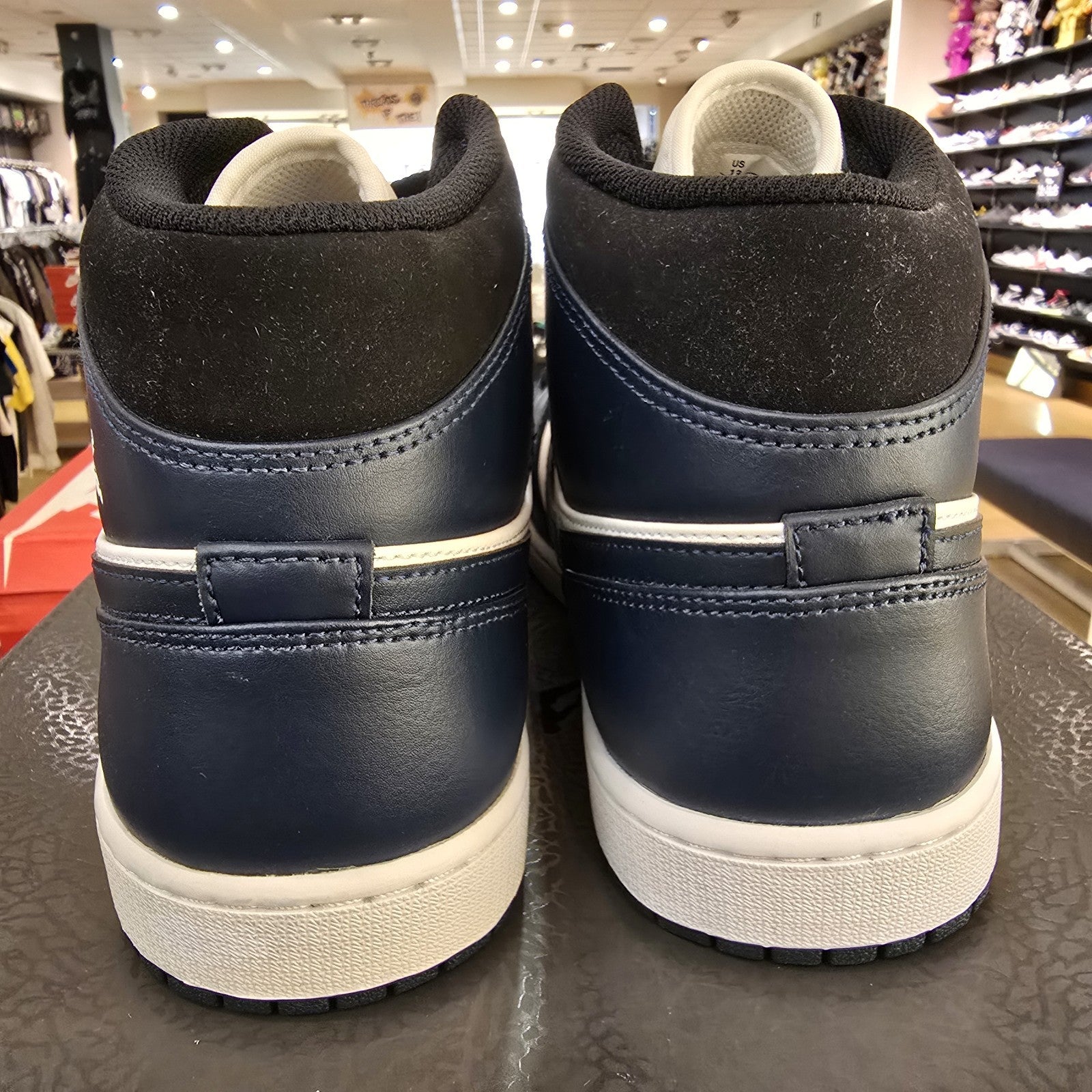 Size 13 - Air Jordan 1 Mid Armory Navy (Yellowing)