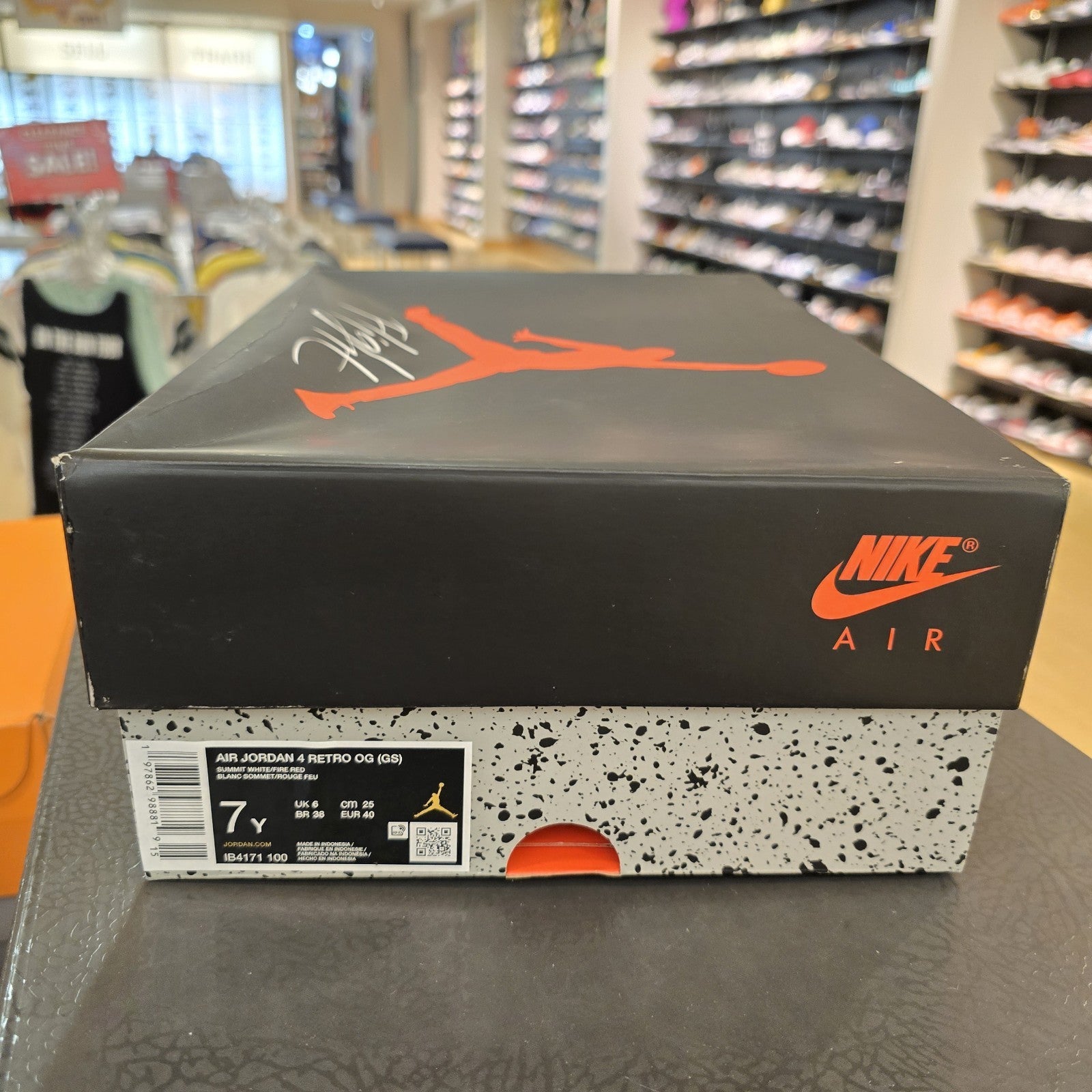 Size 7Y - Air Jordan 4 Retro OG White Cement