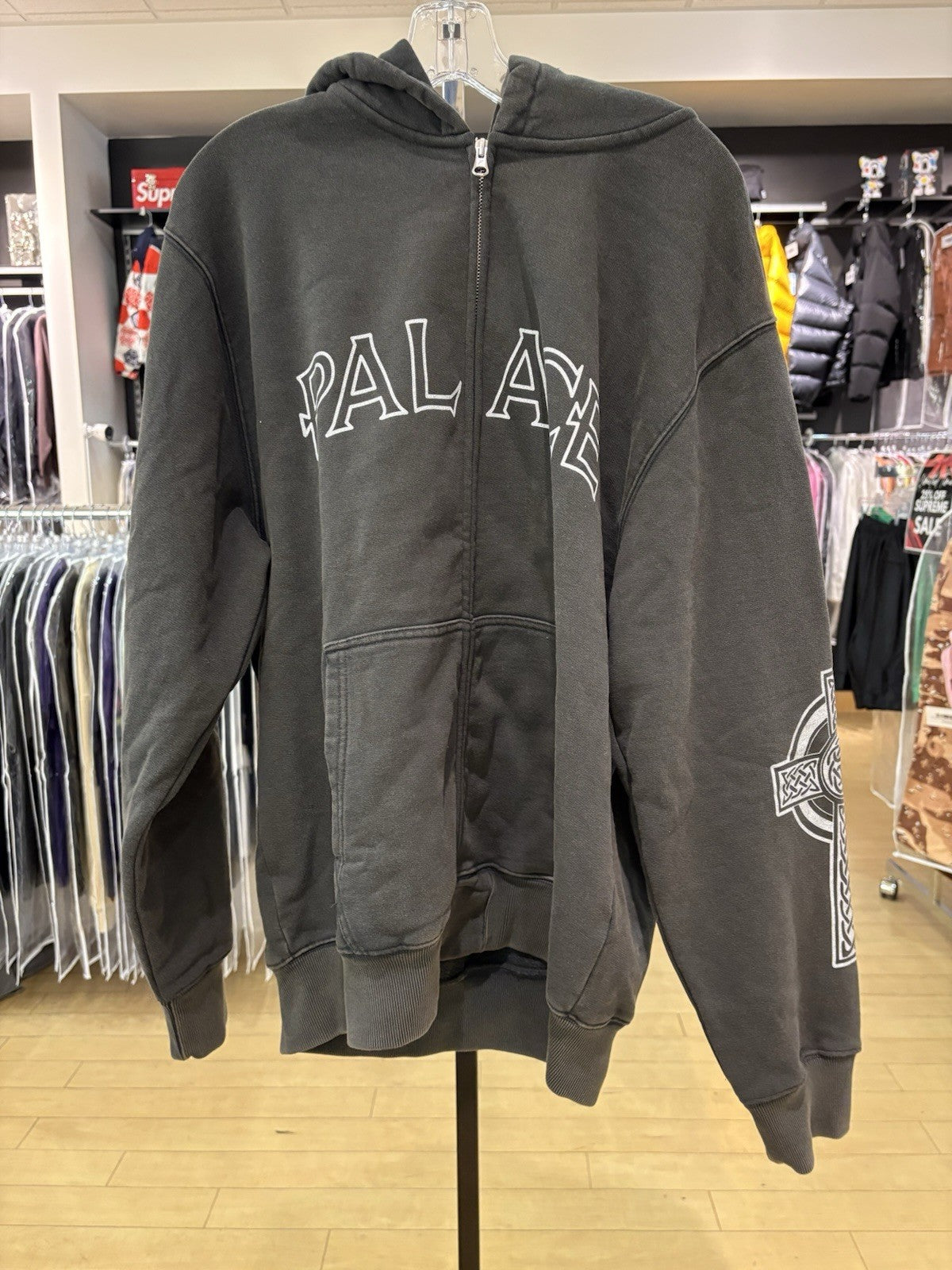 Palace Celtic Zip Hood Black Size Large