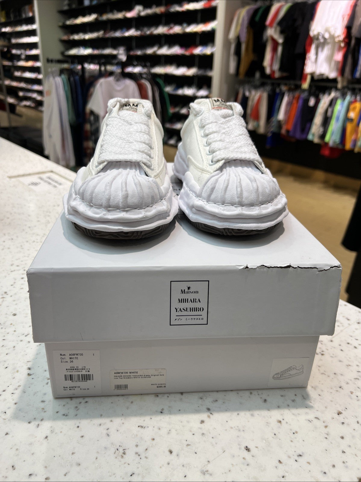 Maison MIHARA YASUHIRO BLAKEY OG Sole Canvas White Sz 36/4Y
