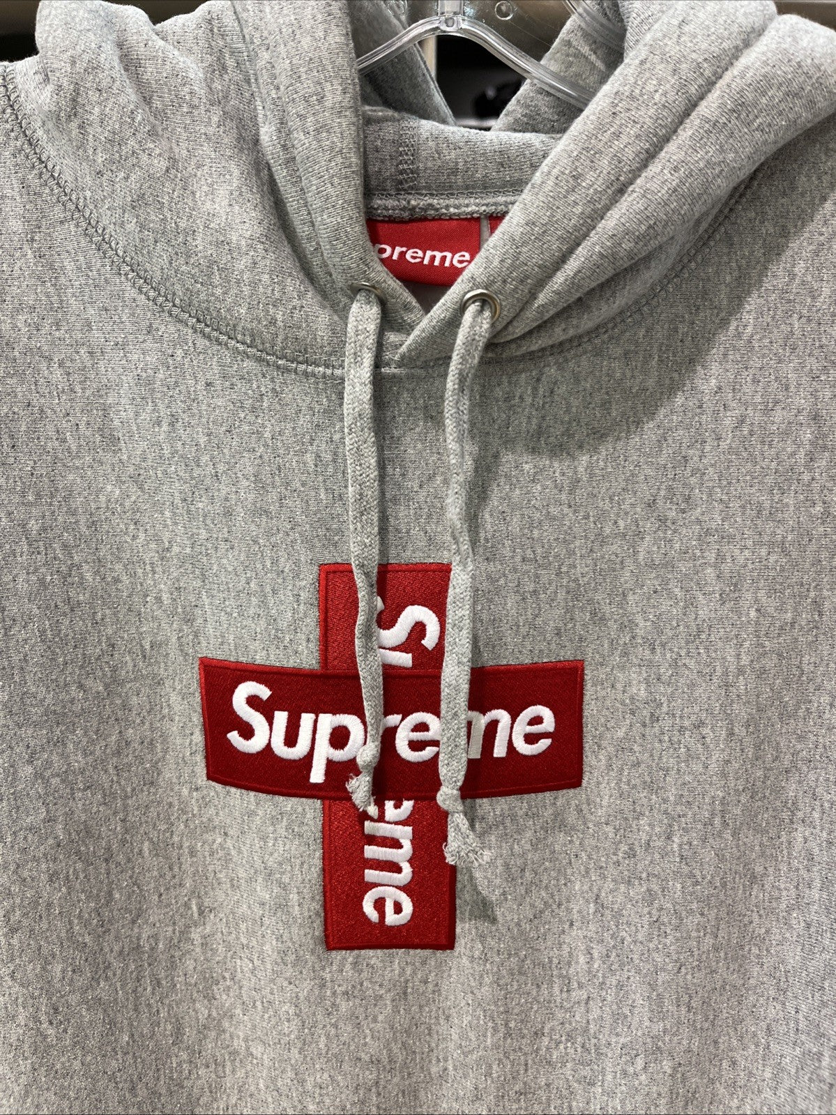 Supreme Cross Box Logo Hooded Sweatshirt Sz Medium