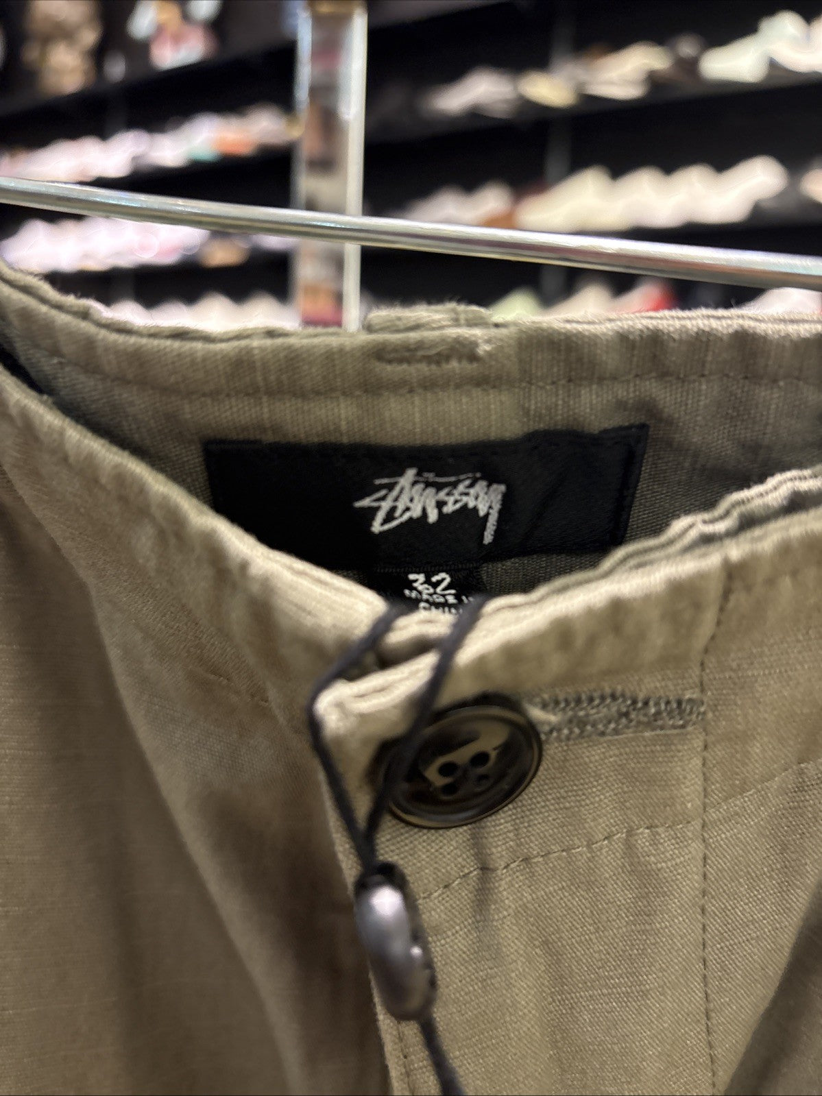 STUSSY Ripstop Military Cargo Pants Olive Green