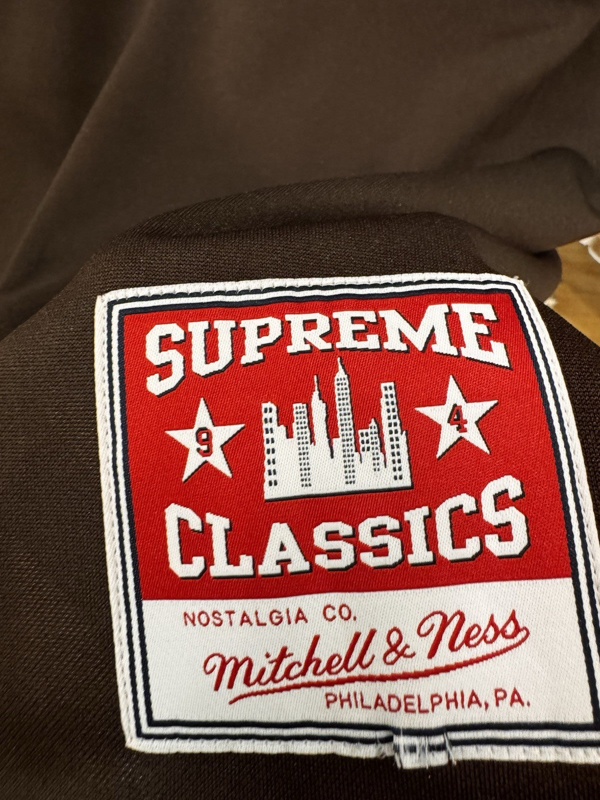 Supreme x Mitchell & Ness Jersey Brown Orange Size XL