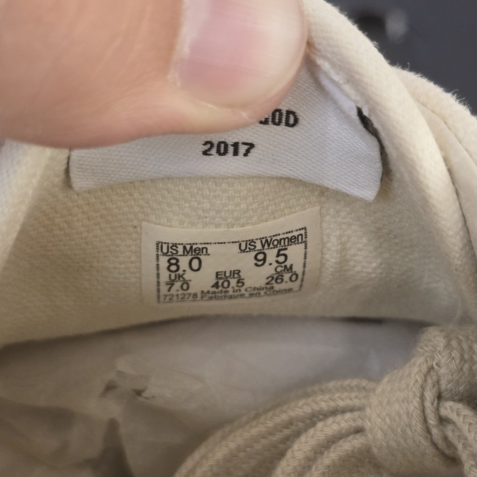 Fear of God x Vans Era 95 DX Collection 2 White SZ 8 Stains
